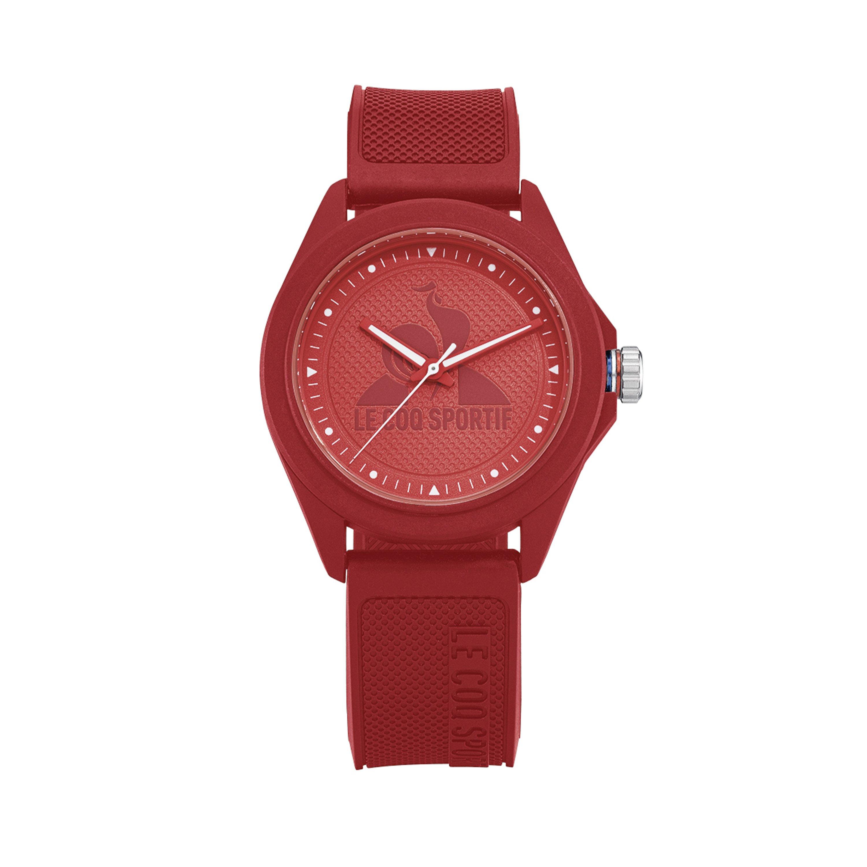 Red - Le Coq Sportif - Monochrome Red Quartz 36mm Digital Watch