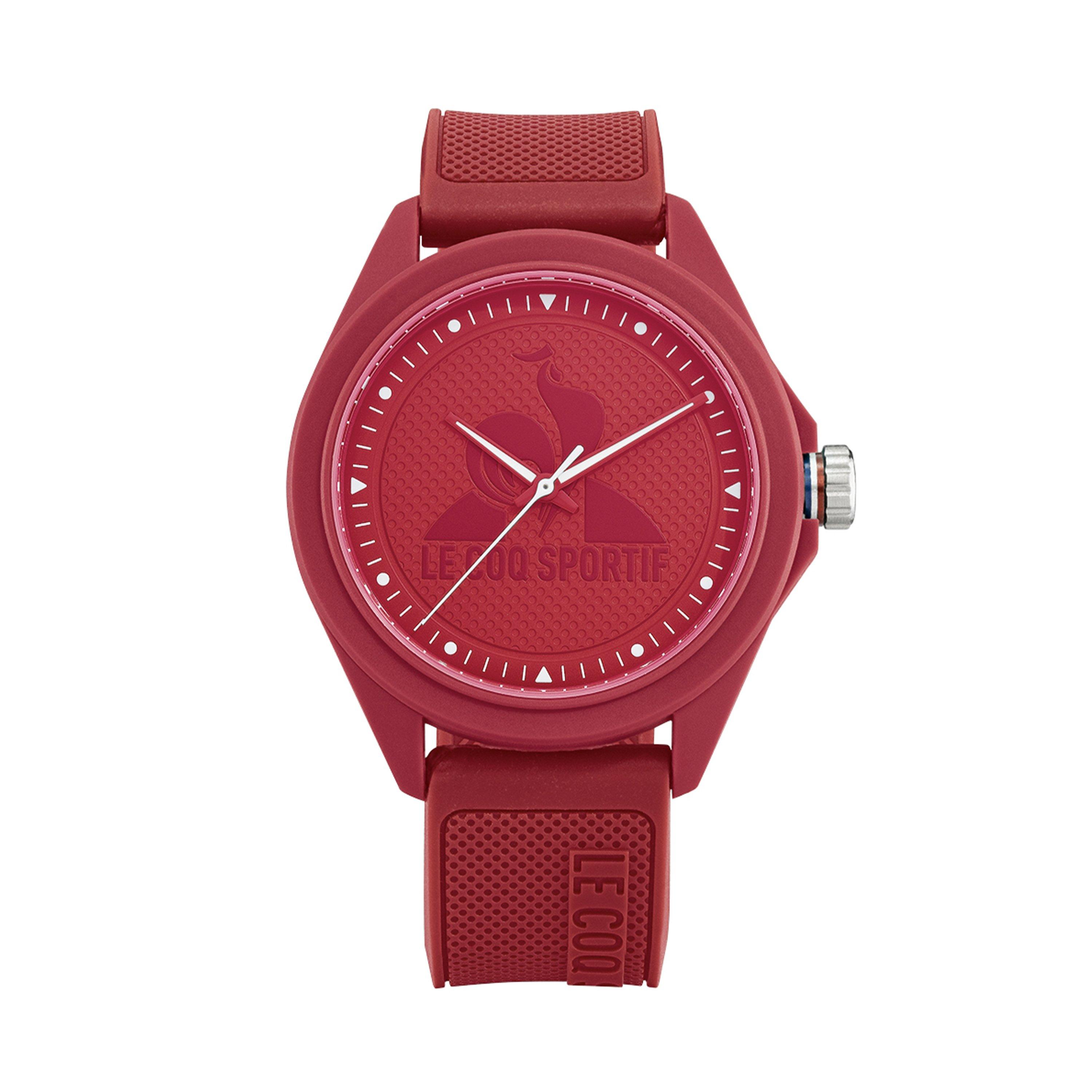 Red - Le Coq Sportif - Men's Monochrome Red Plastic Strap Digital Watch