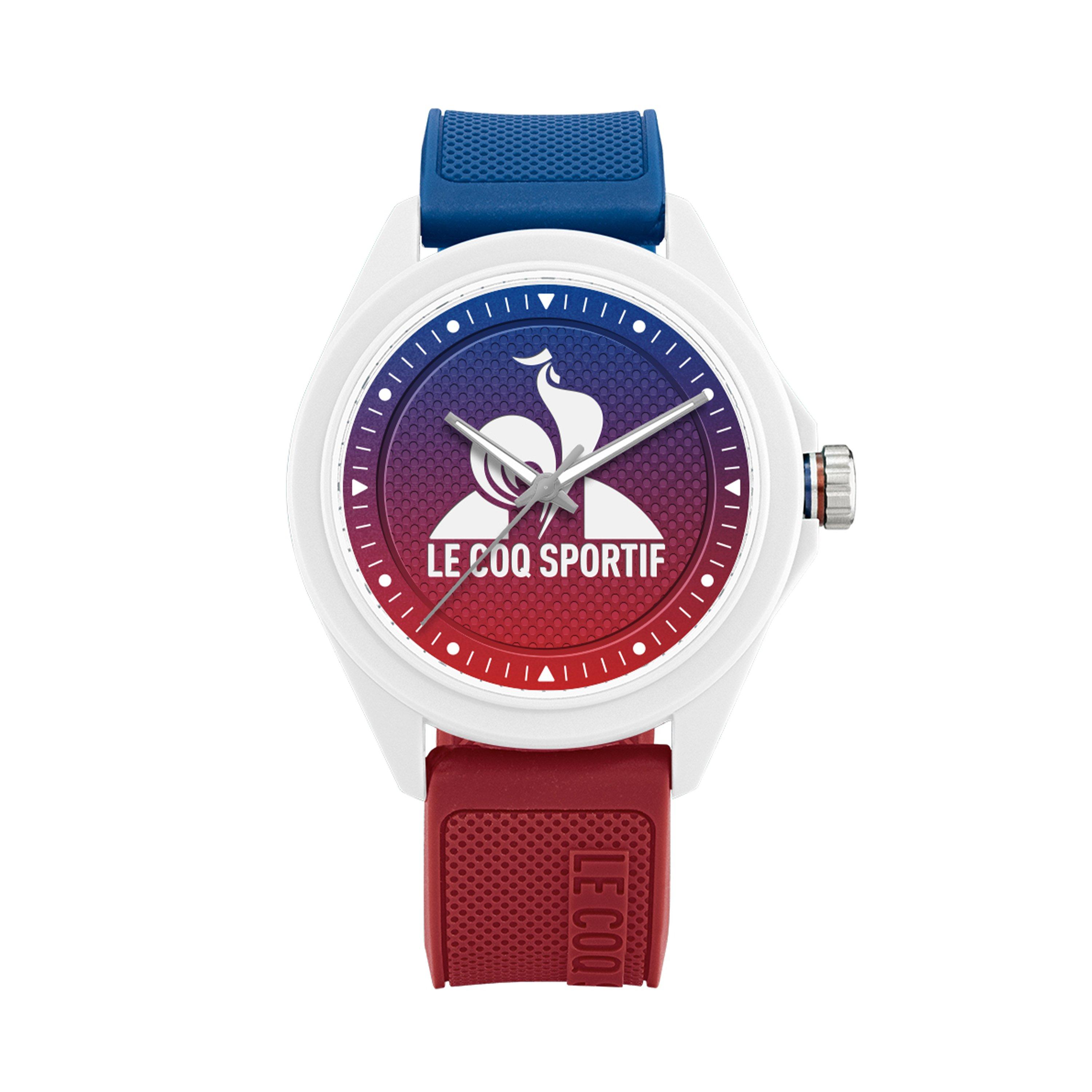White/Blue/Red - Le Coq Sportif - Homme Monochrome Digital Watch