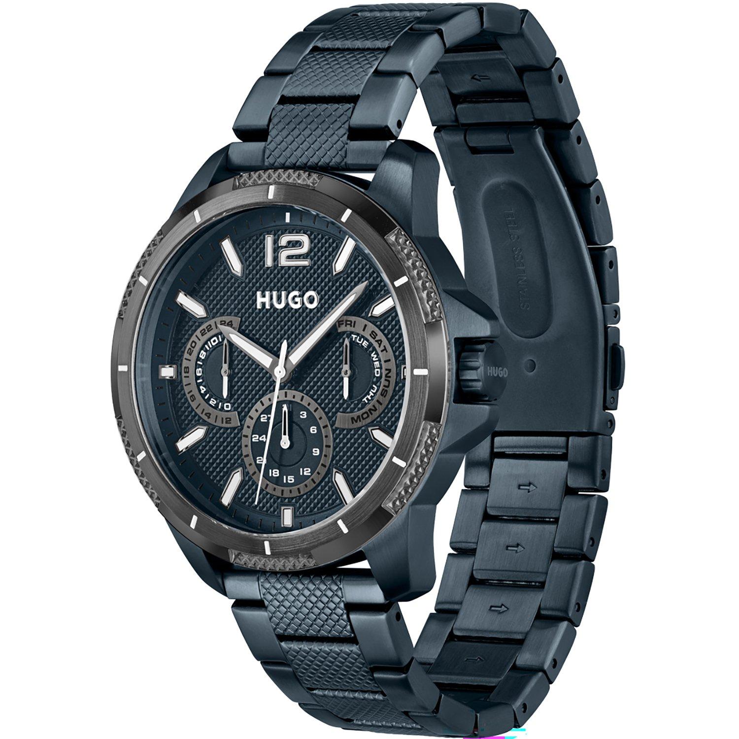 Blue - Hugo - HUGO Sport Blue IP Bracelet Watch Mens - 2