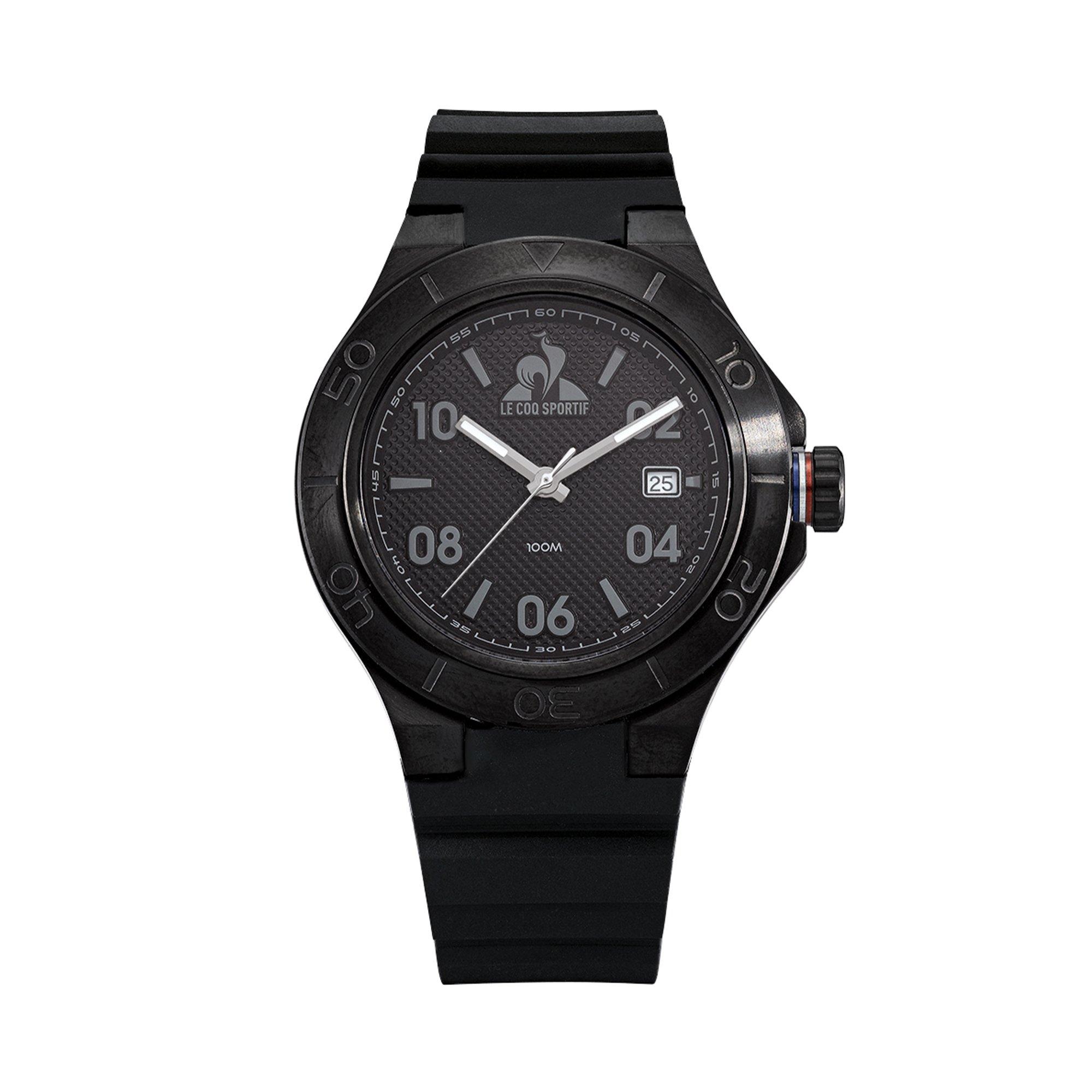 Black - Le Coq Sportif - Integrated Black Plastic Digital Watch