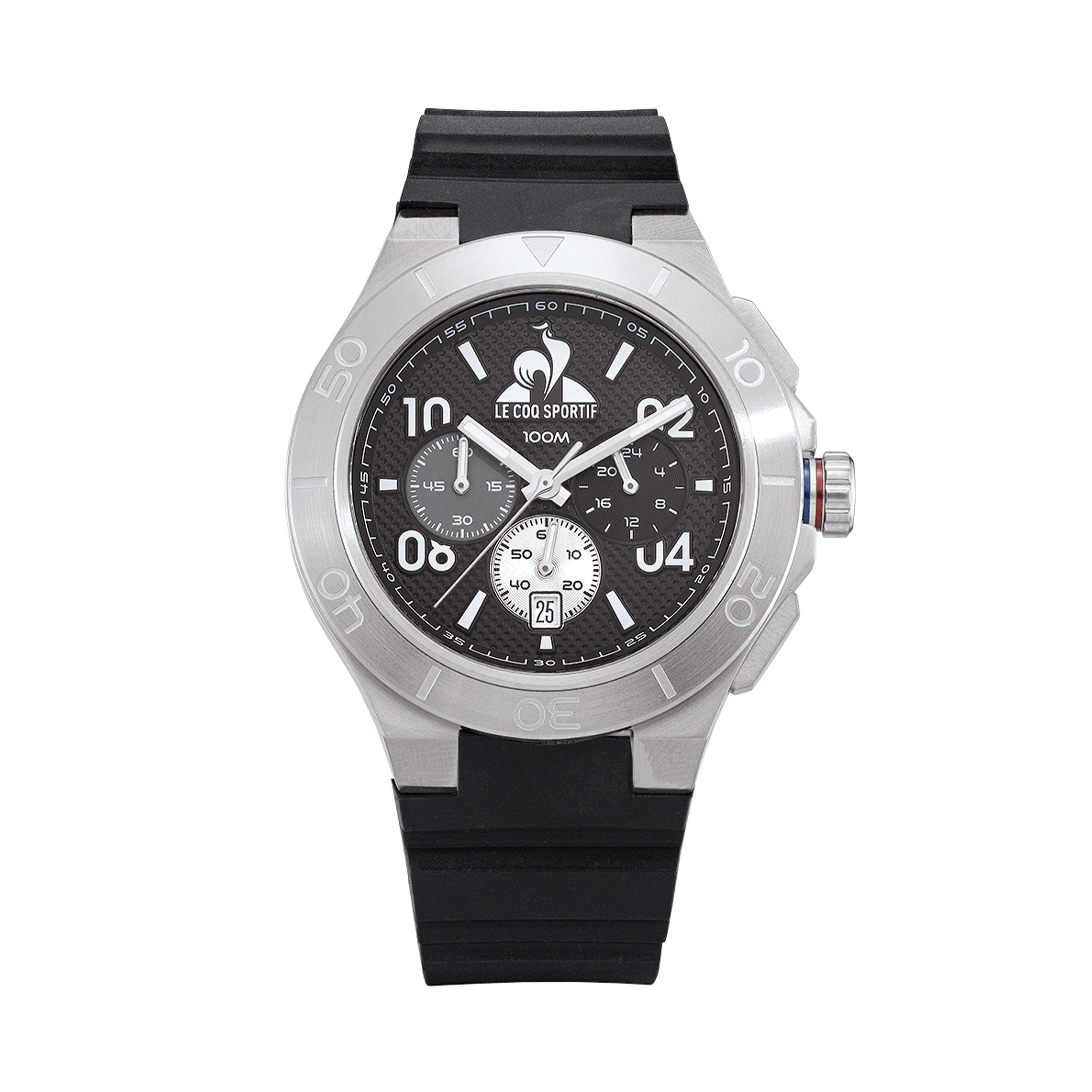 Black/Grey - Le Coq Sportif - Integrated Black Plastic Digital Watch
