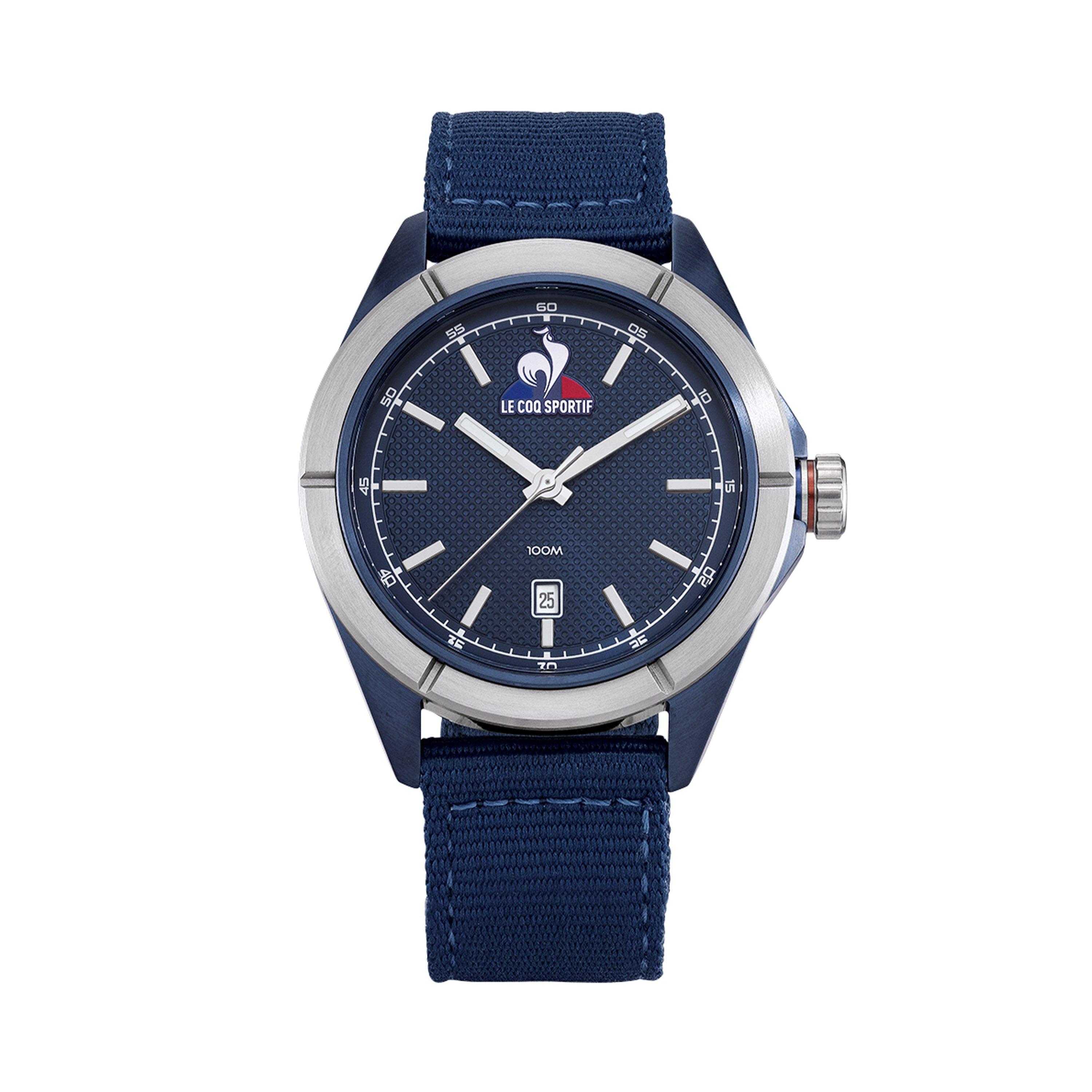 Navy - Le Coq Sportif - Essential Blue Nylon Digital Watch