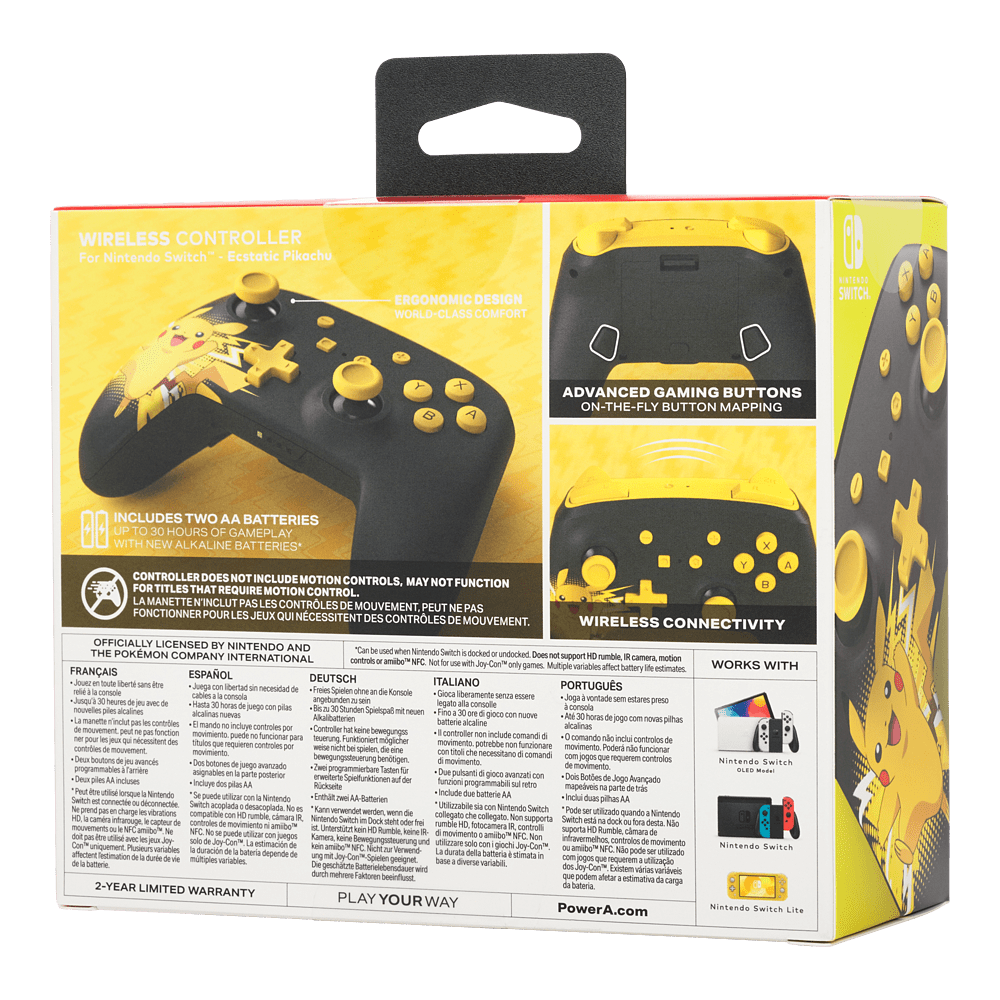PikachuEcstatic - PowerA - Switch Wireless Controller - Pikachu Ecstatic - 9