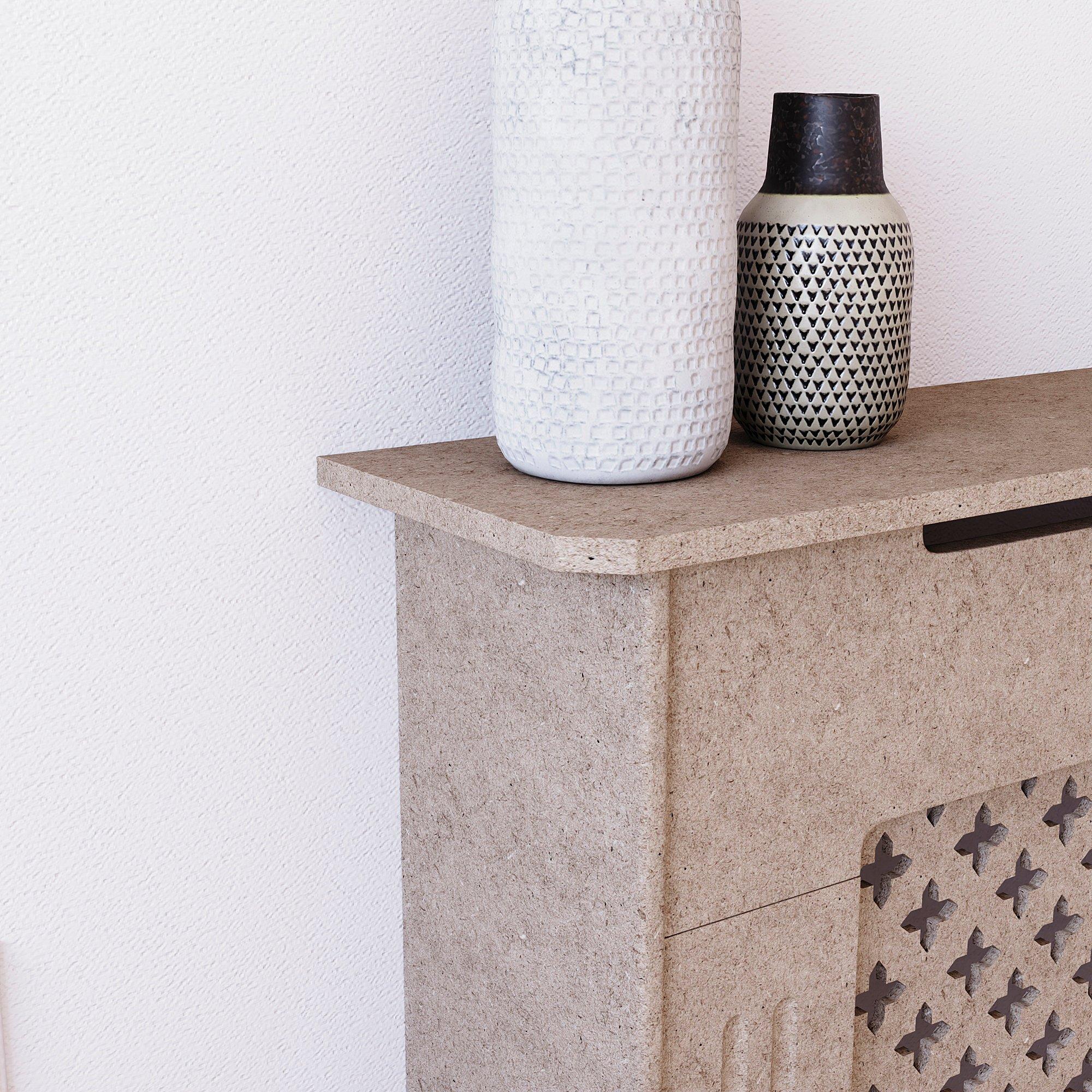 Natural - Lassic - Vida Designs Oxford Radiator Cover, Extra Large - 4