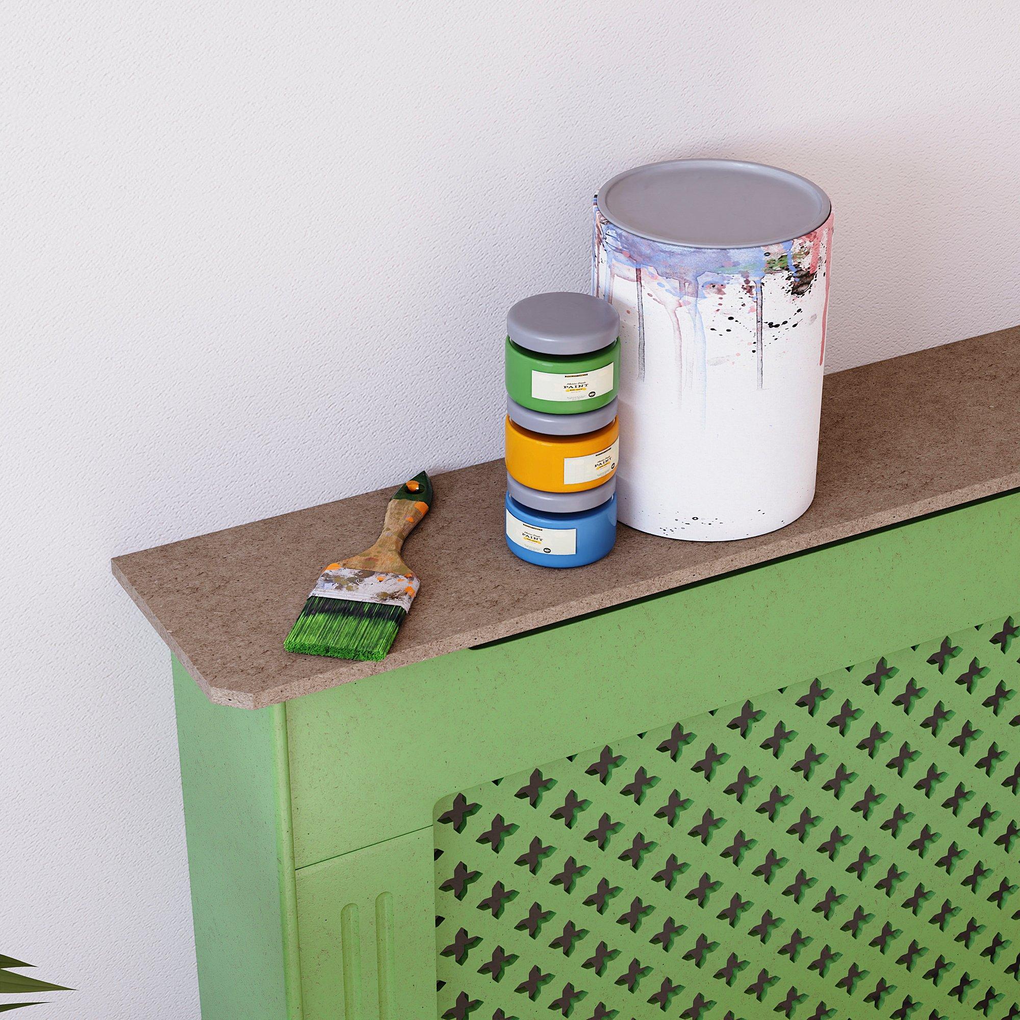 Natural - Lassic - Vida Designs Oxford Radiator Cover, Extra Large - 5