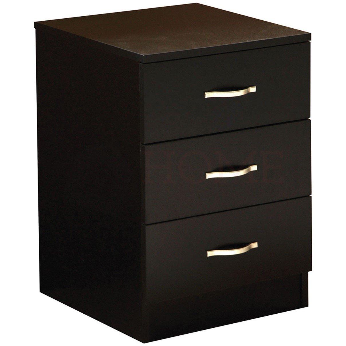 Black - Lassic - Vida Designs Riano 3 Drawer Bedside Chest - 8