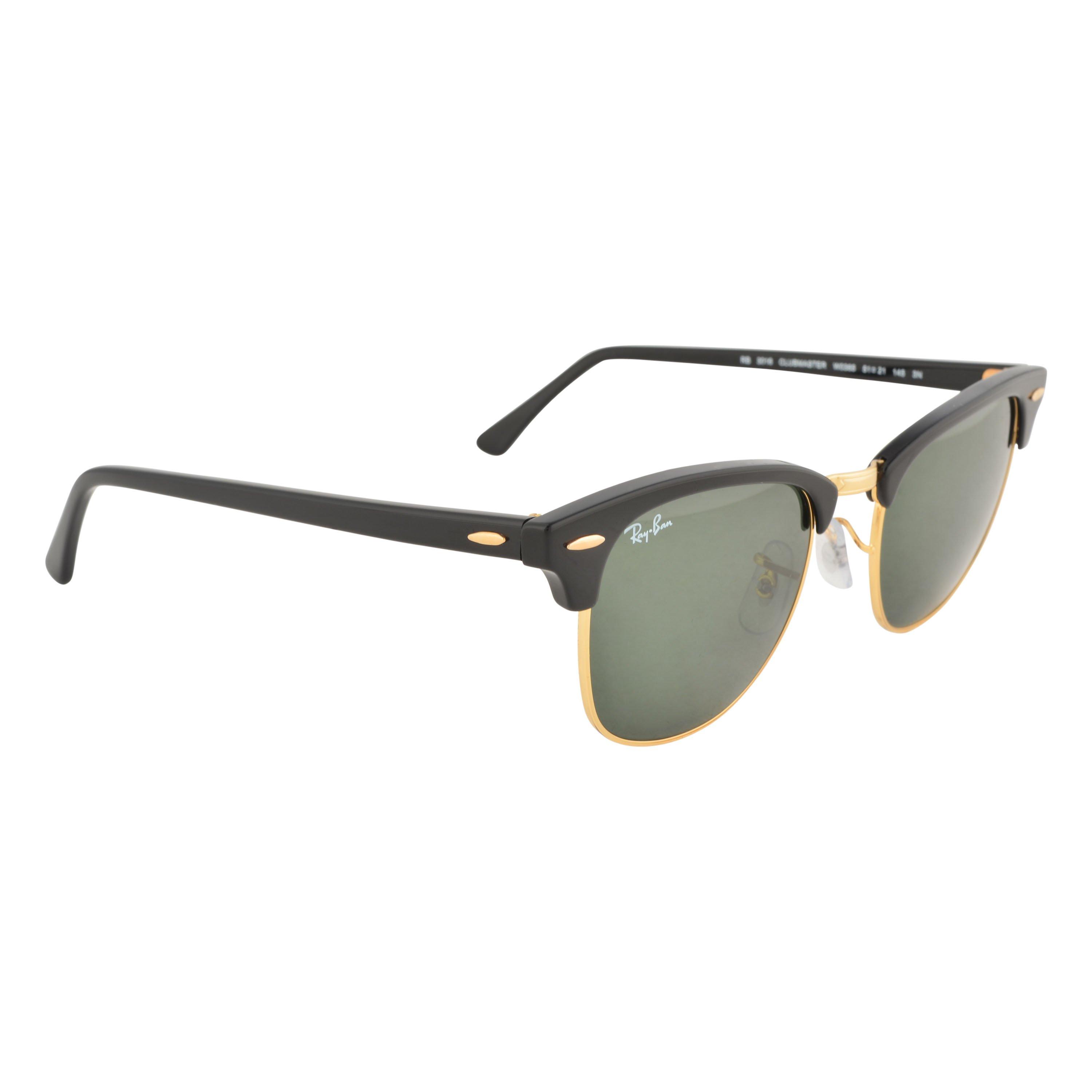 Black/Gold/Grn - Ray-Ban - 0rb3016 Clubmaster Sunglasses - 2