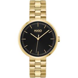 Hugo Ladies Crush Gold IP Bracelet Watch