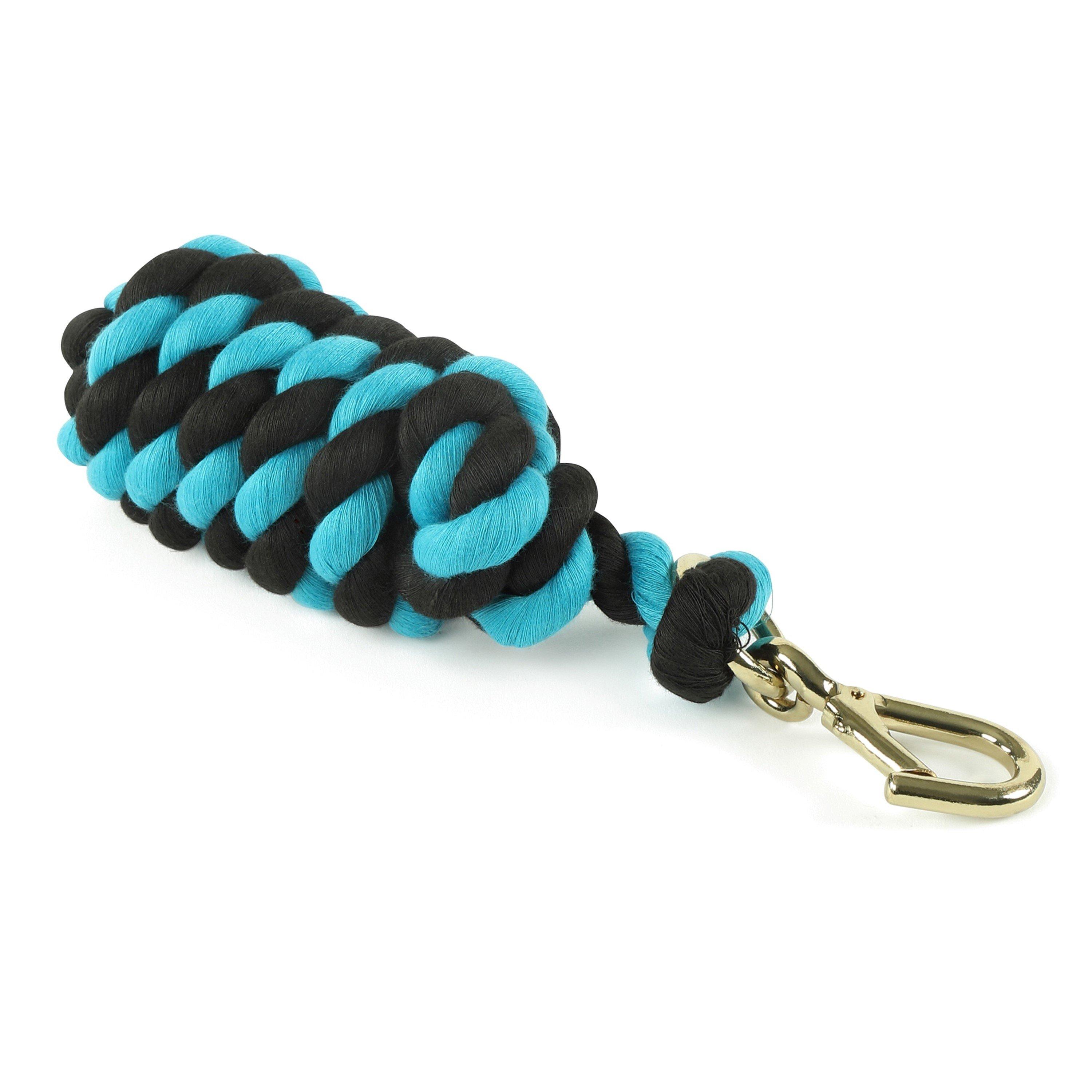 Shires  Two Tone Headcollar Leadrope - Black/Teal