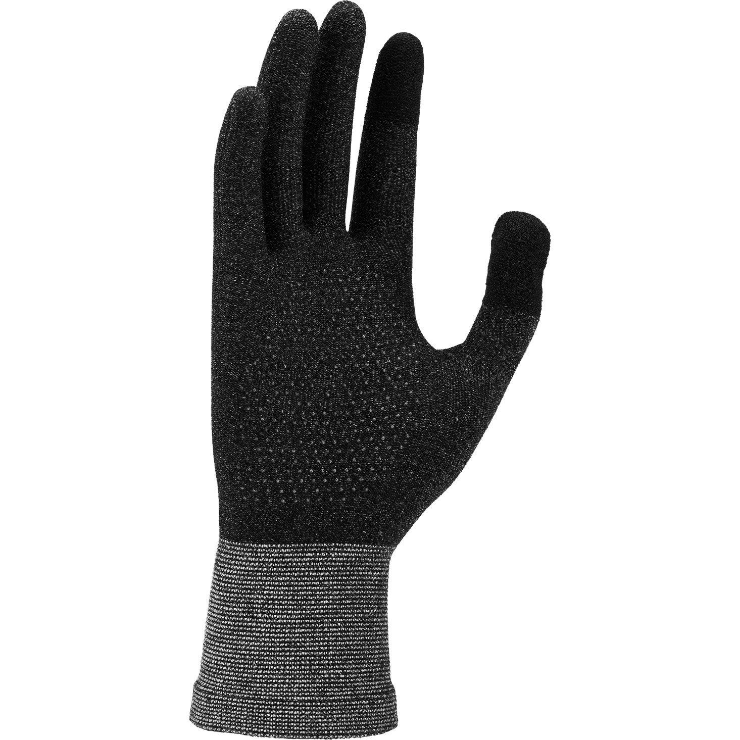 Black/Smt White - Nike - Dri-FIT Lightweight Knit Running Gloves - 2