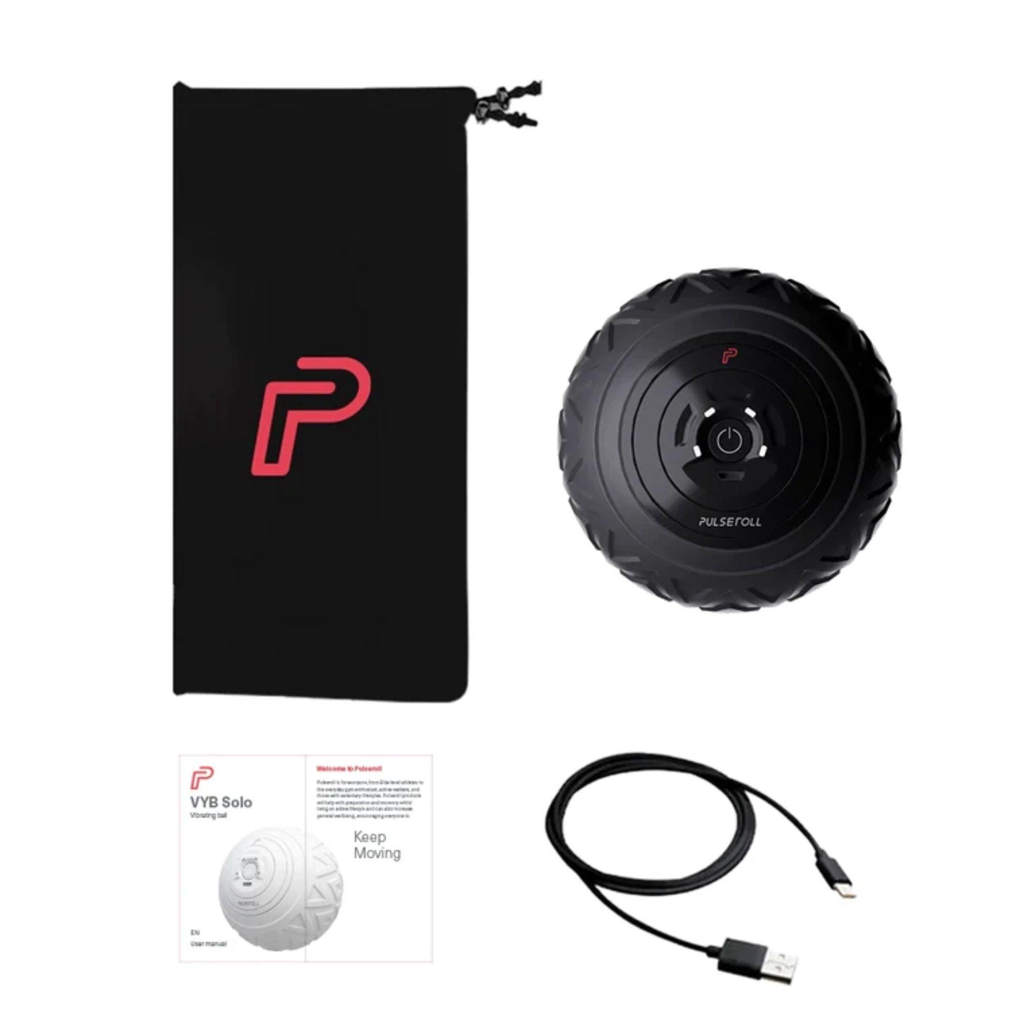 Black - Pulseroll - VYB Solo Vibrating Massage Ball - 5