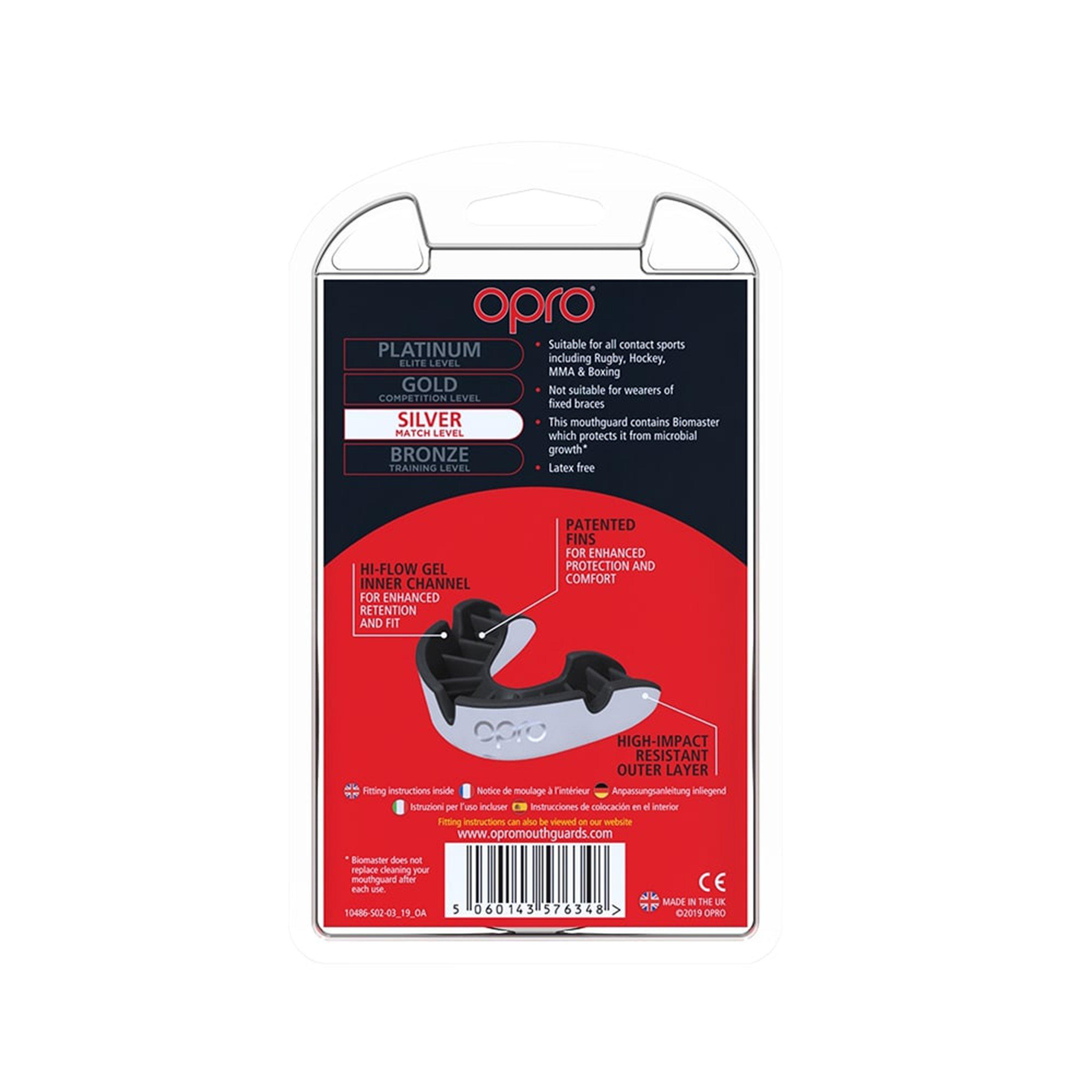 Weiß/Schwarz - Opro - Silver Mouth Guard Juniors - 4