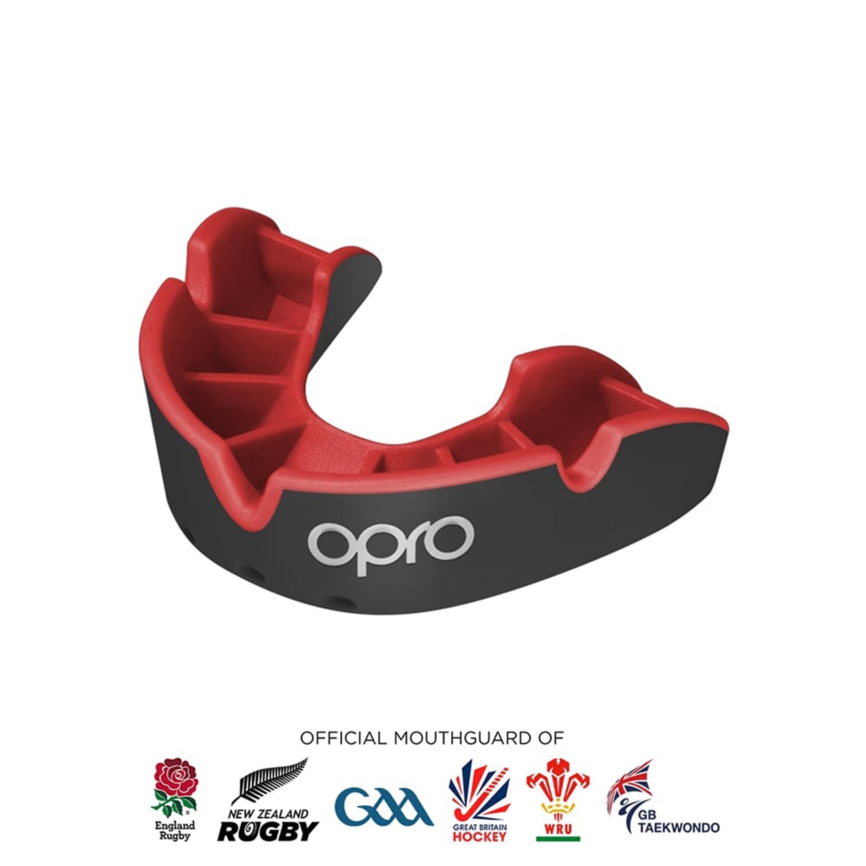 Black/Red - Opro - Silver Mouth Guard Juniors - 1