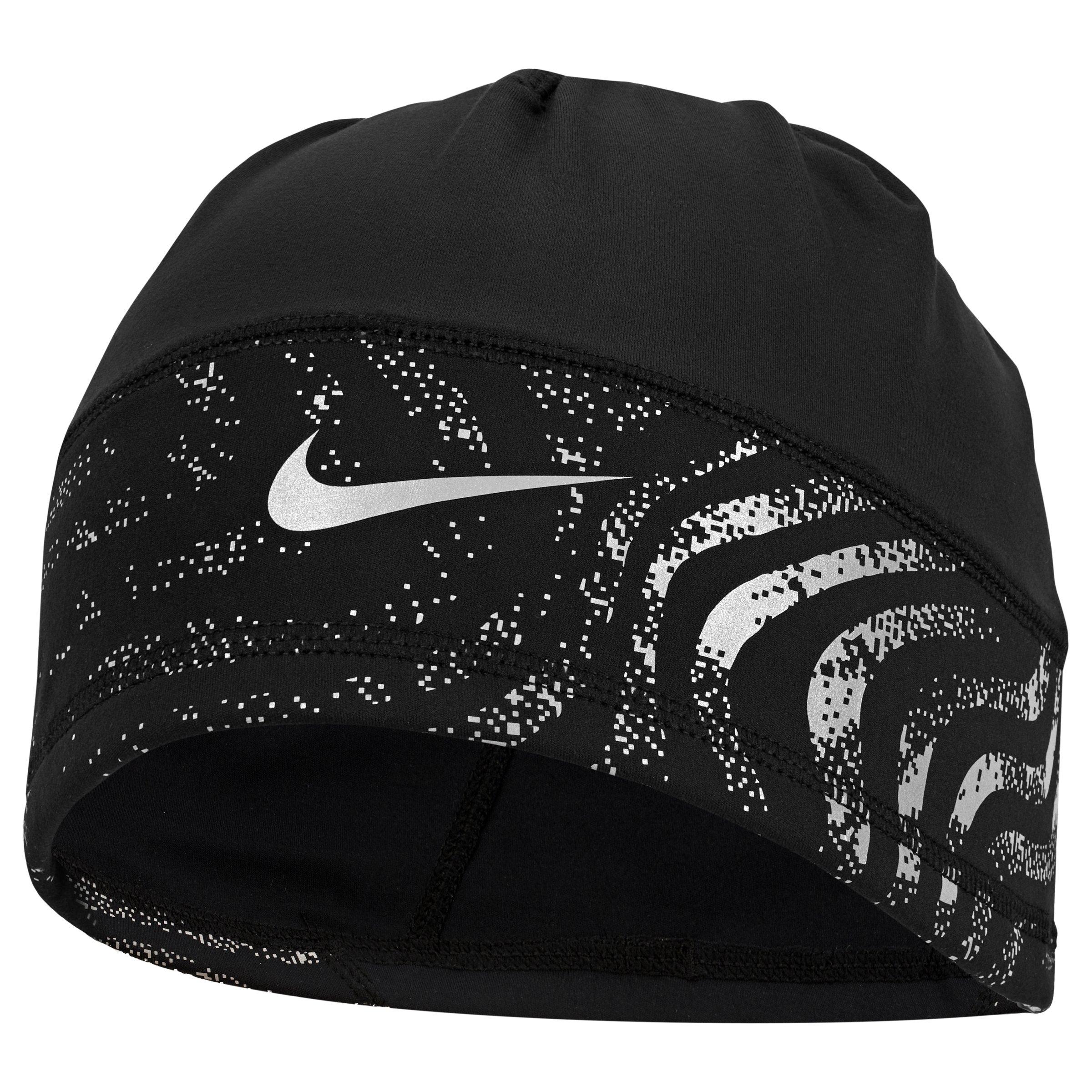 Black/Silver - Nike - Terra Dri-FIT Uncuffed Running Beanie - Reflective - 1