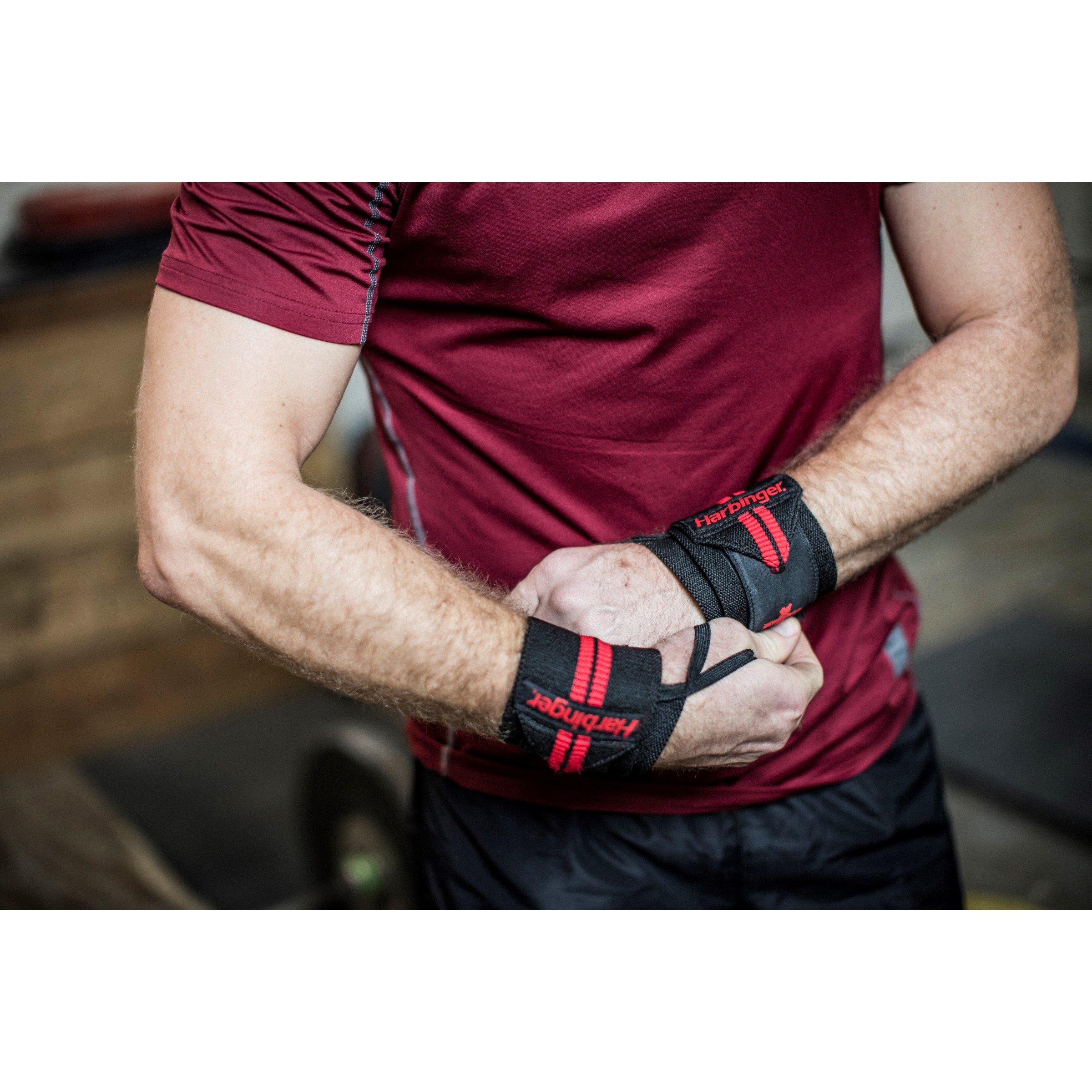 Zwart/Rood - Harbinger - Red Line Wrist Wraps - 3