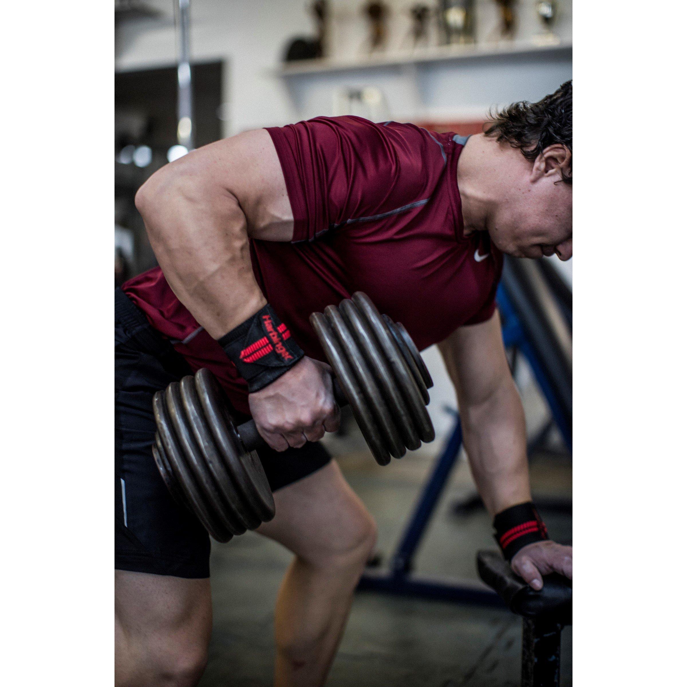 Zwart/Rood - Harbinger - Red Line Wrist Wraps - 4