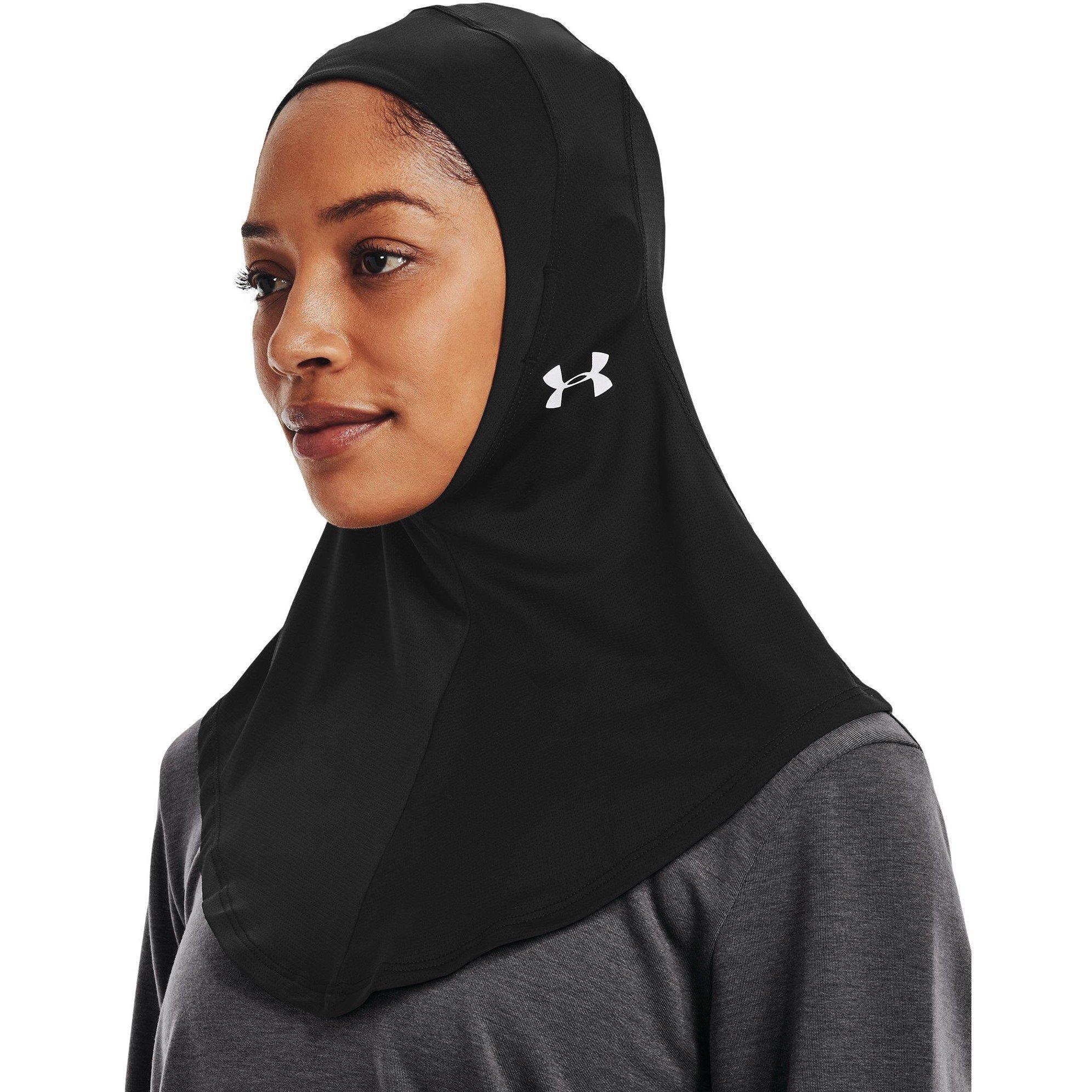 Black/Silver - Under Armour - Womens Sport Hijab - 3