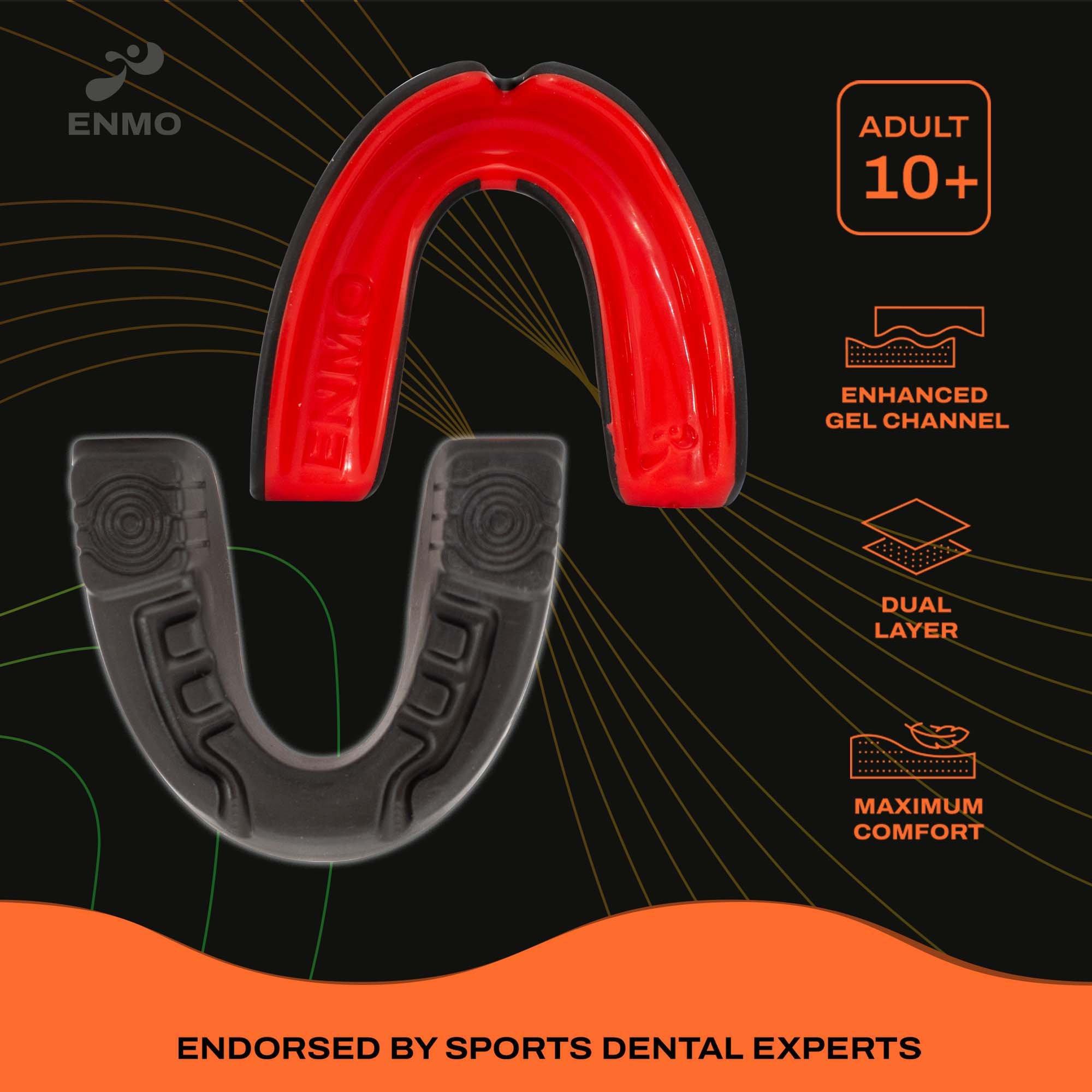 Nero/Rosso - Hy-Pro - ENMO MaxillaGel Mouthguard - 5