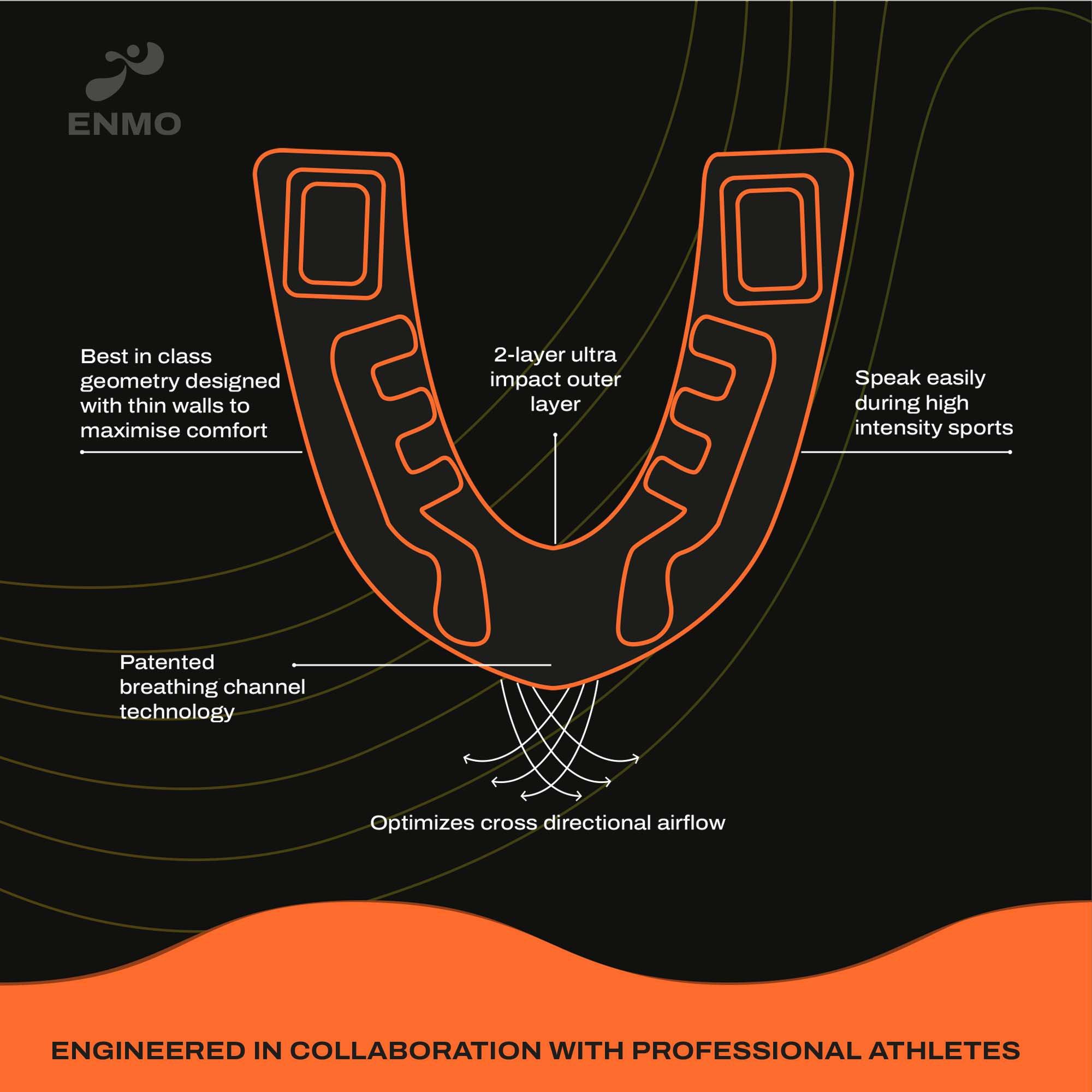 Nero/Rosso - Hy-Pro - ENMO MaxillaGel Mouthguard - 6