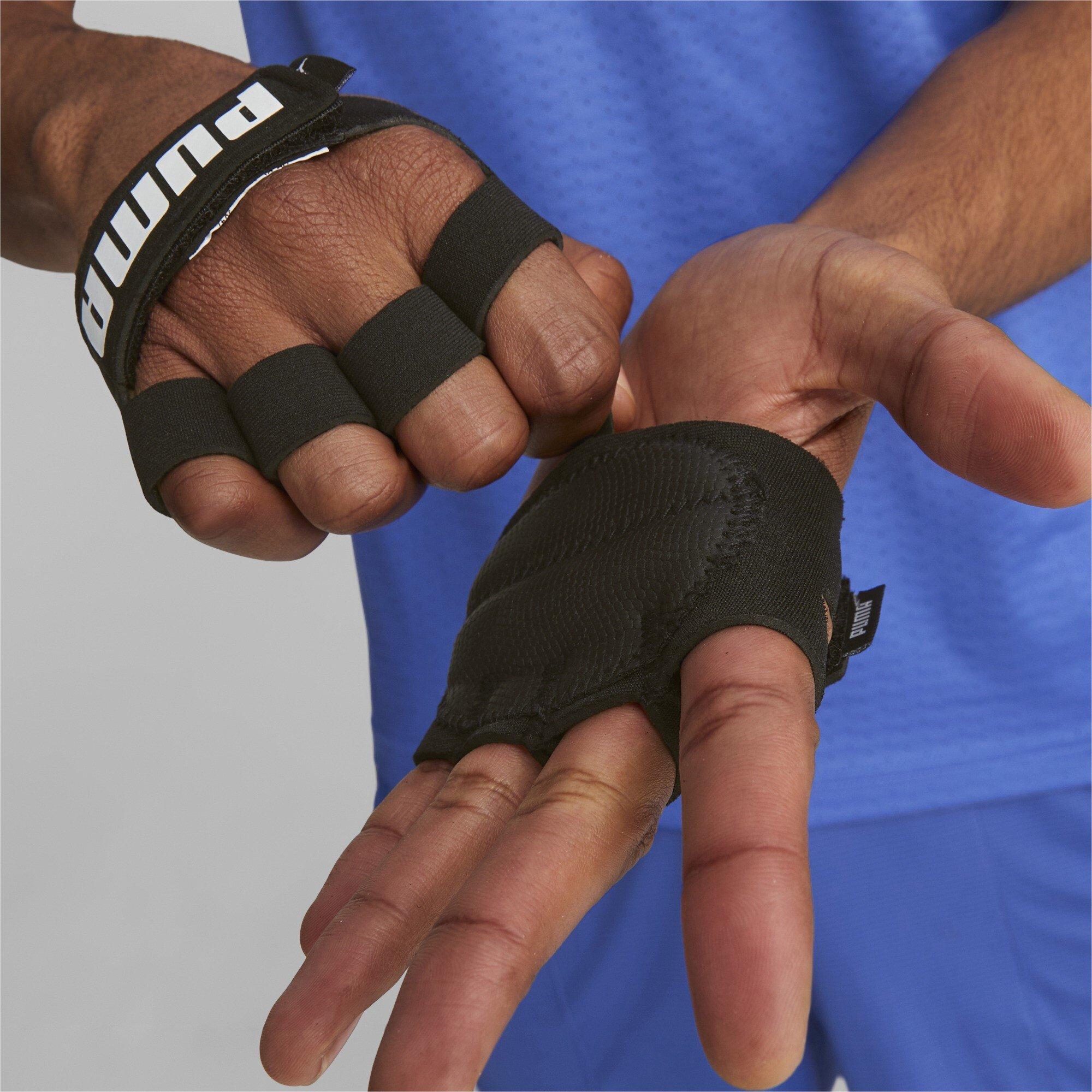 Black/White - Puma - Mens Essential Training Grip Gloves - 5