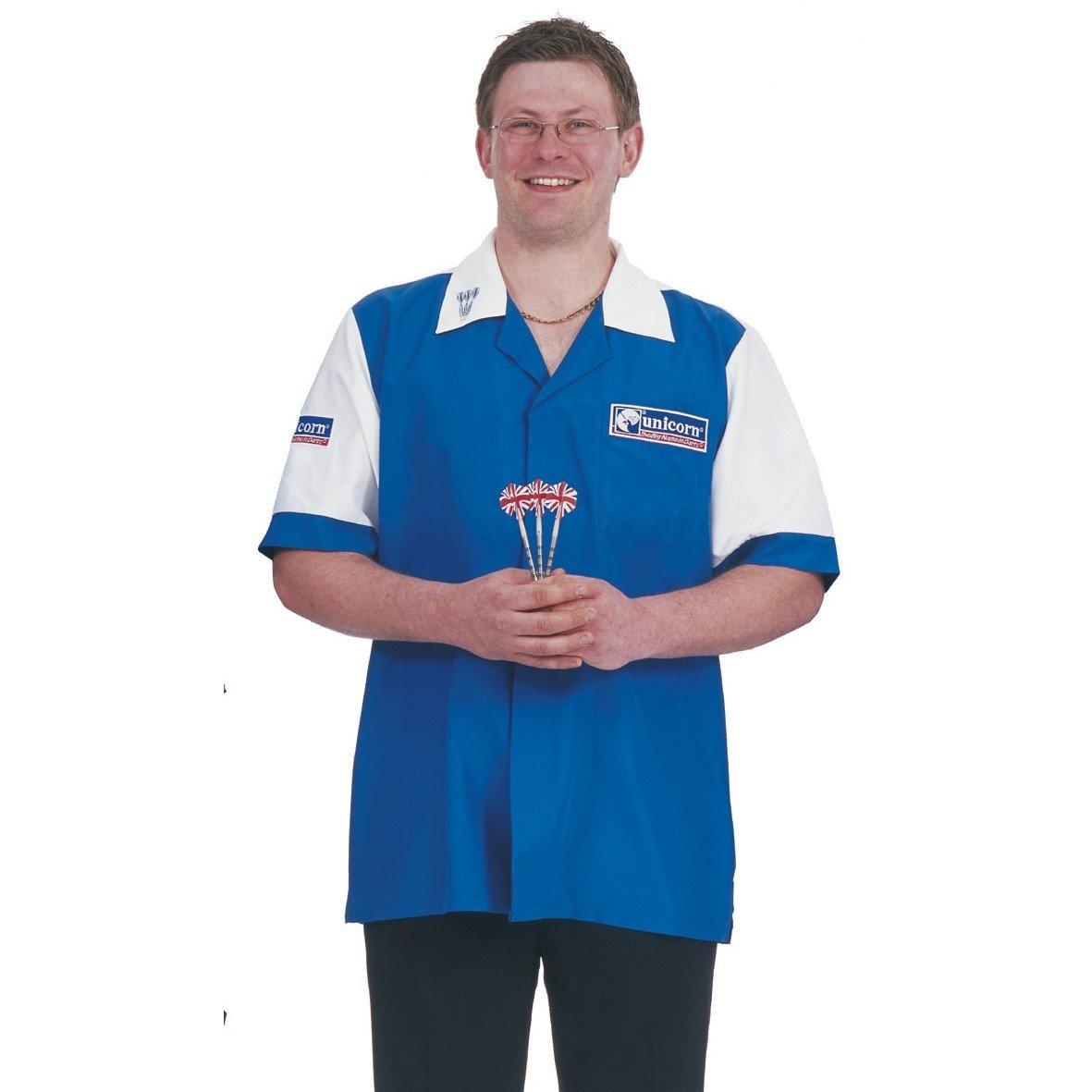 Blue/White - Unicorn Darts - Men's Darts Shirt - 1