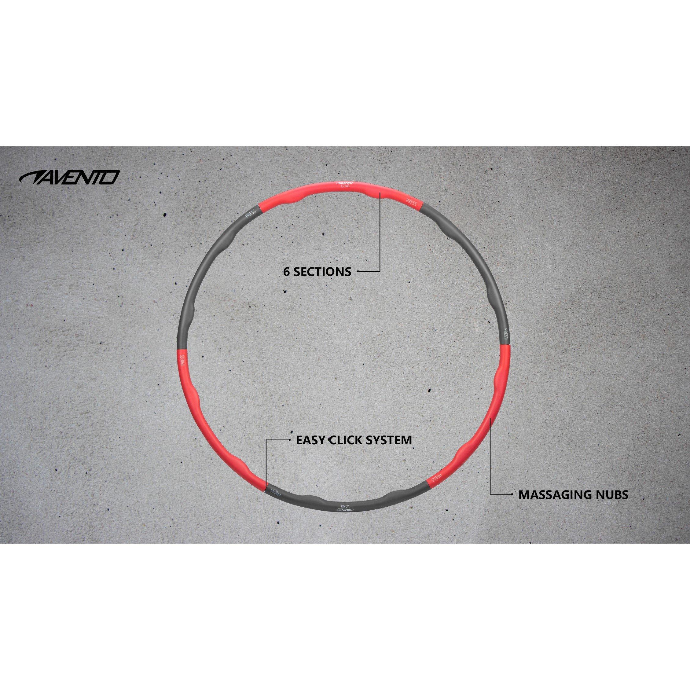 Pink/Grey - Avento - Fit Hula Hoop Foam 1.2kg - 5