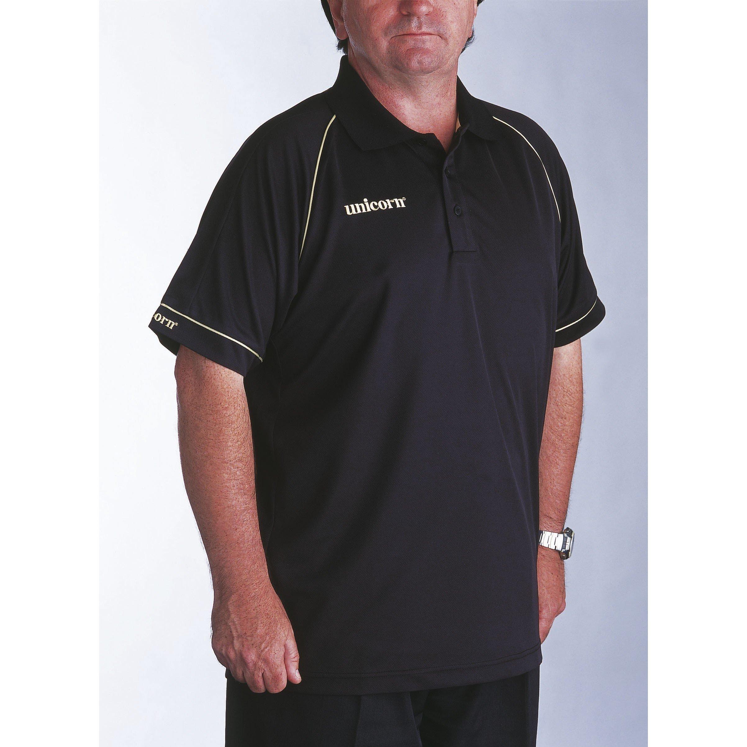 Black/Gold - Unicorn Darts - Men's Polo Darts Shirt - 1