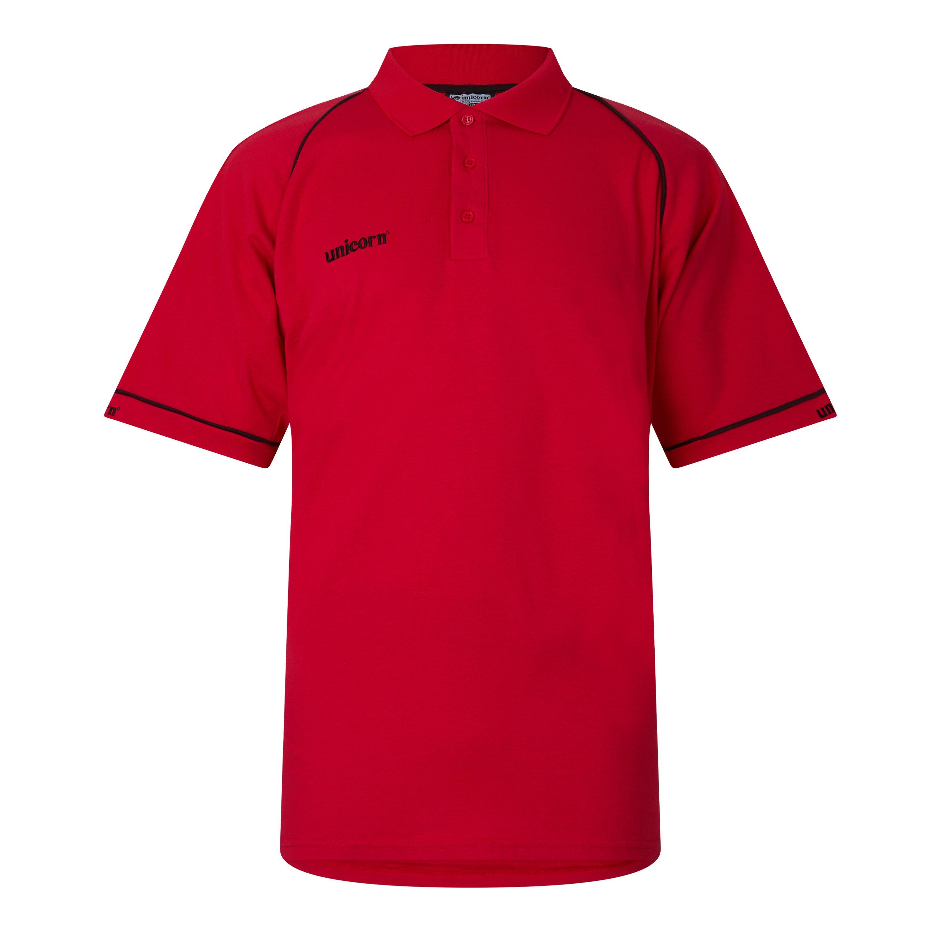 Red/Black - Unicorn Darts - Men's Polo Darts Shirt - 1