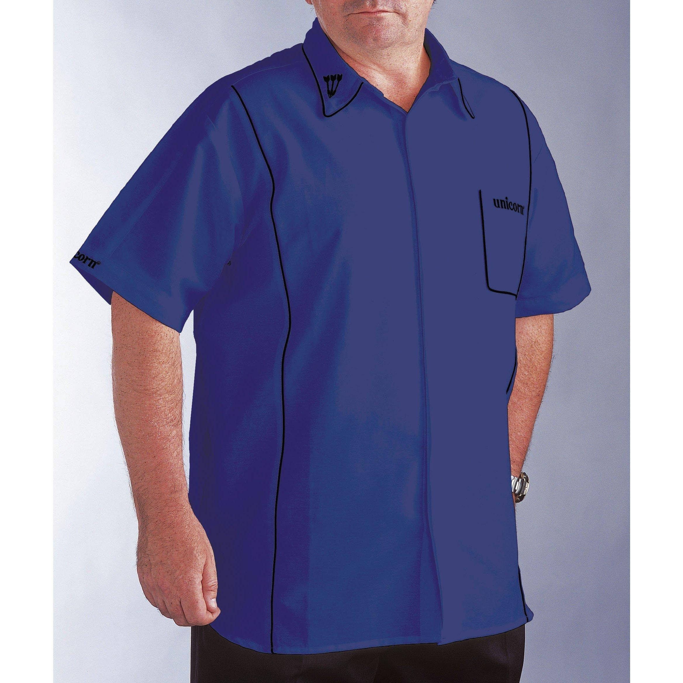 Blue/Black - Unicorn Darts - Men's Teknik Darts Shirt - 1