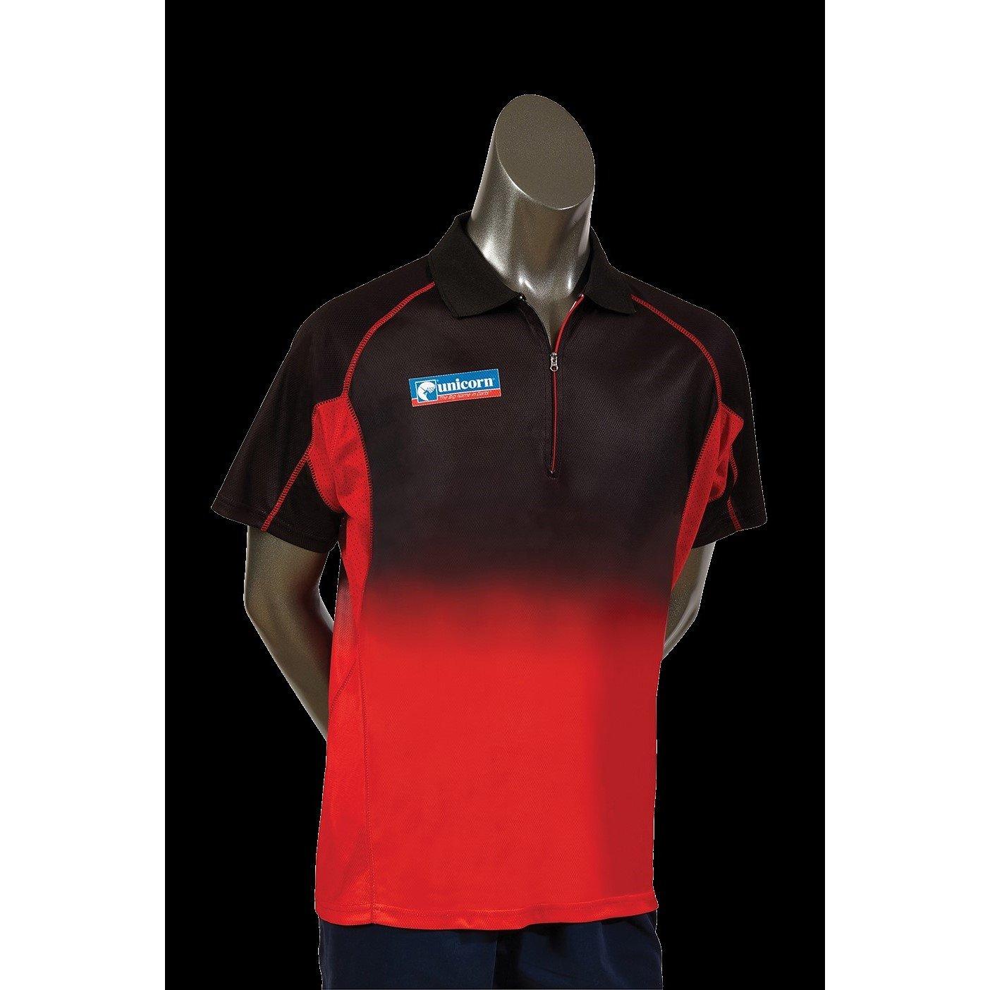 Black/Red - Unicorn Darts - Men's Pro Darts Shirt - 1