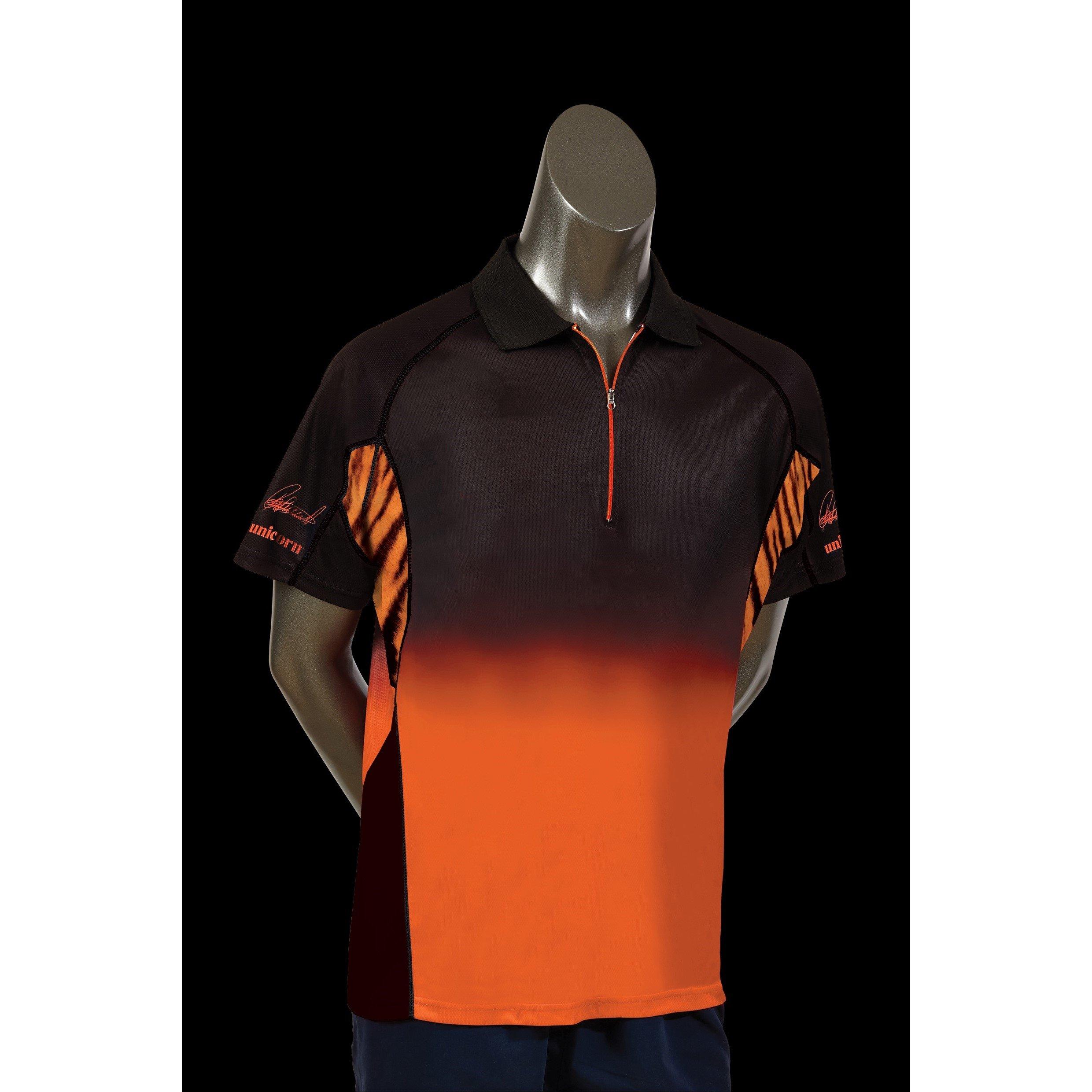 Black/Orange - Unicorn Darts - Men's Darts Shirt - 1