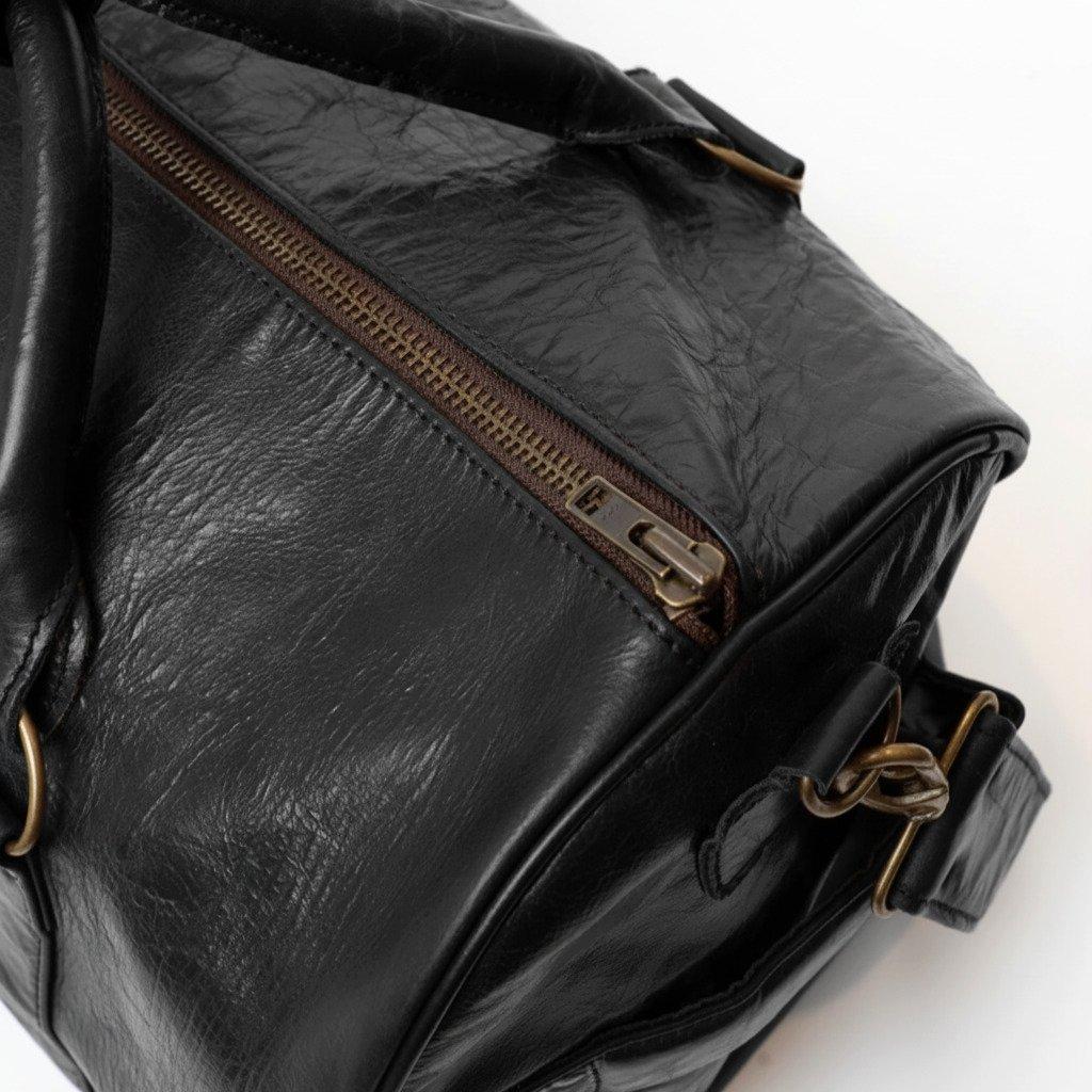 Black - Everlast - Everlast 1910 Leather Holdall Bag - 4