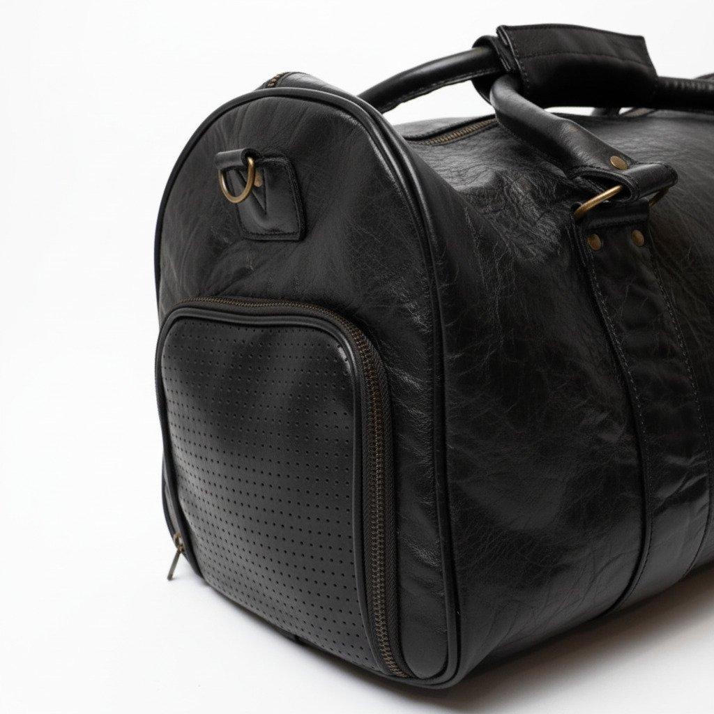Black - Everlast - Everlast 1910 Leather Holdall Bag - 5