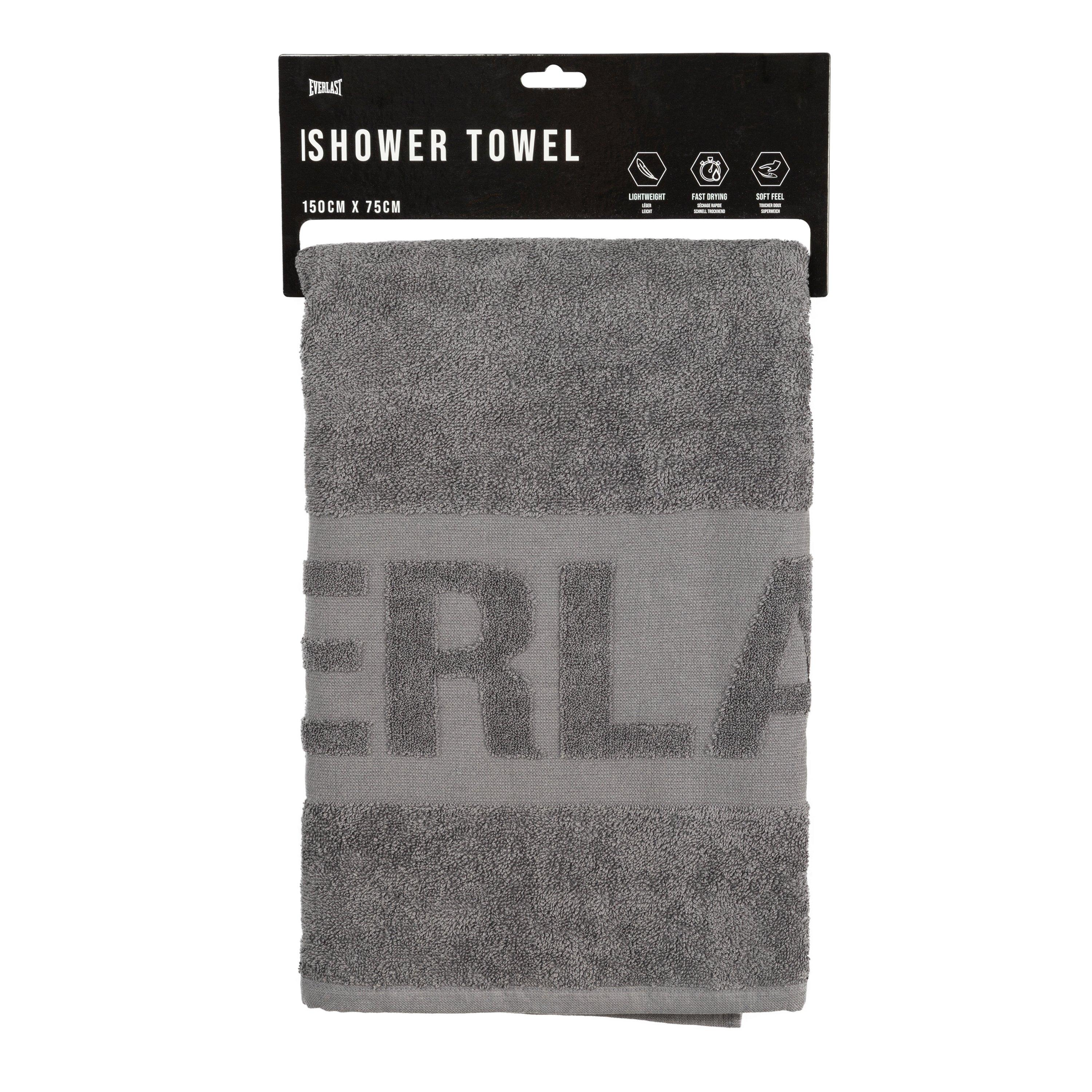 Grey - Everlast - Shower Towel 150 x 75cm - 5