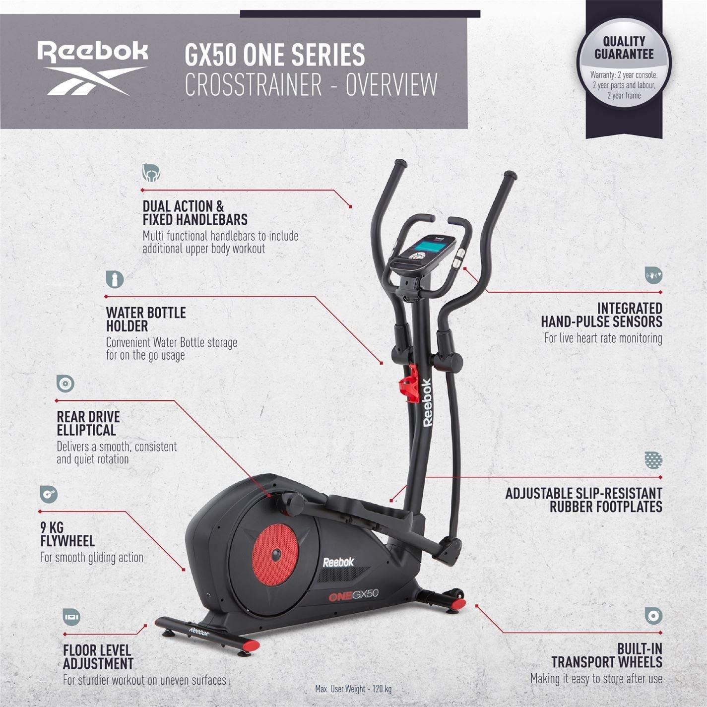 Black - Reebok - GX50 Cross Trainer Adults - 8