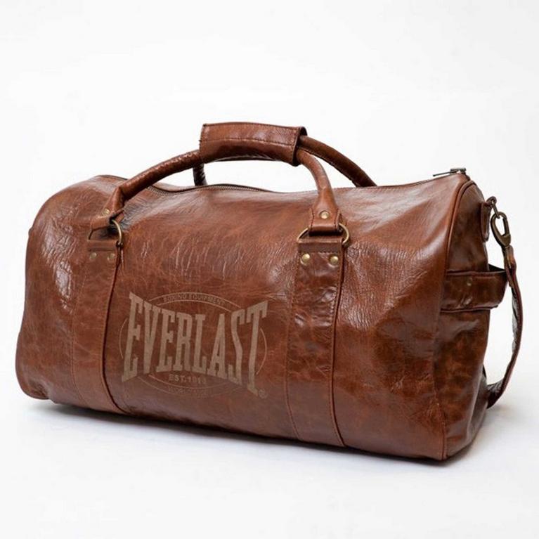 Marron - Everlast - 1910 Premium Leather Gym Bag - 2