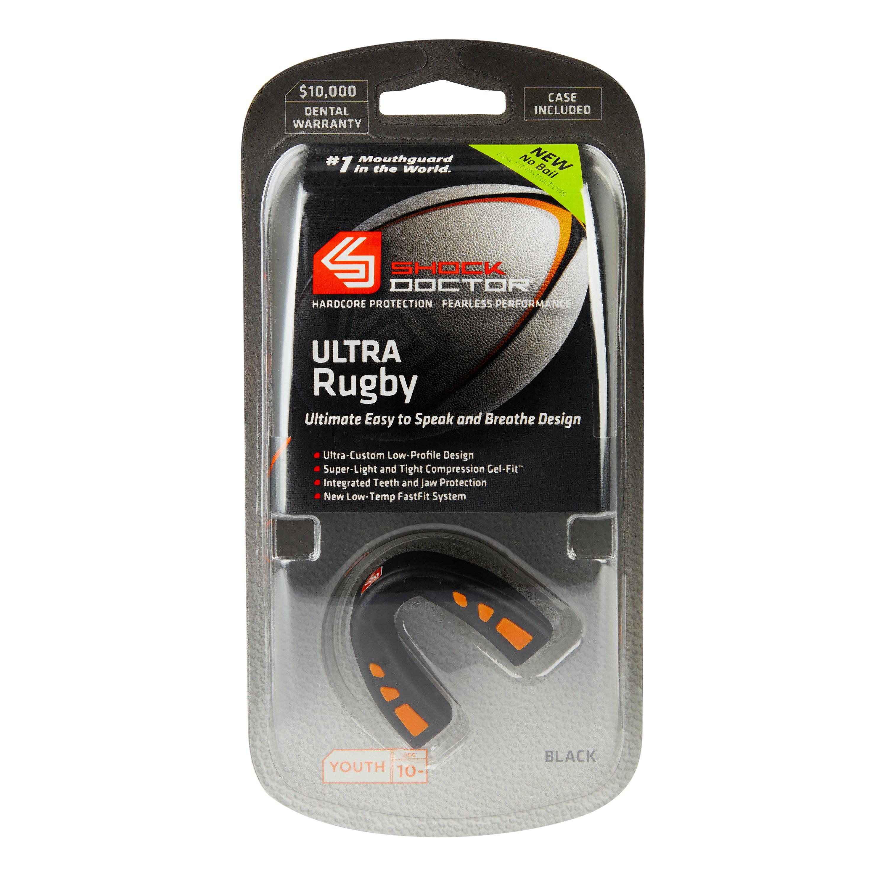 Zwart/Oranje - Shock Doctor - Rugby Mouthguard - 1