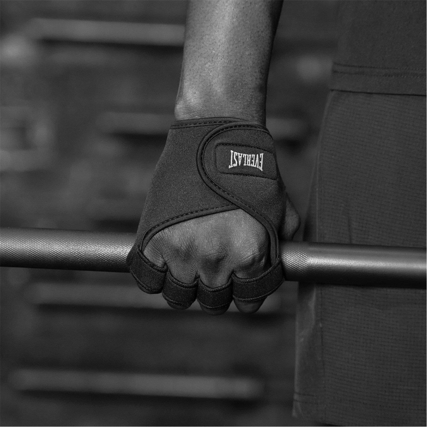 Schwarz - Everlast - Neoprene Weight Lifting Gloves - 1