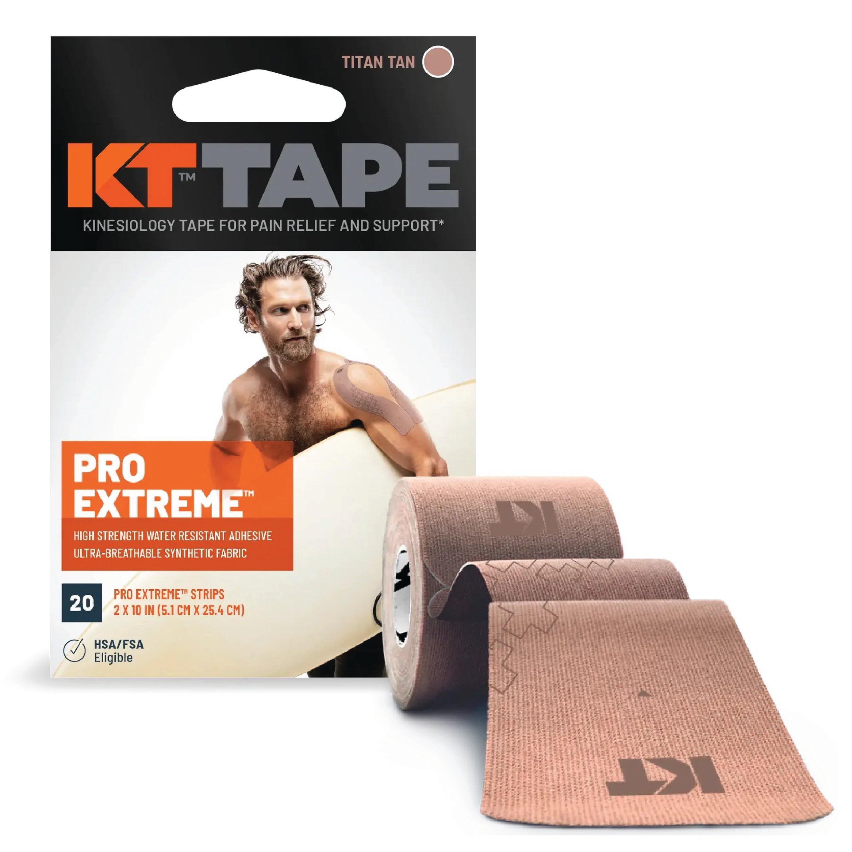 Titan Tan - KT Tape - KT Pro Extreme Tape Precut (20 x 25cm) - 20 pcs - 5 Meters - 1