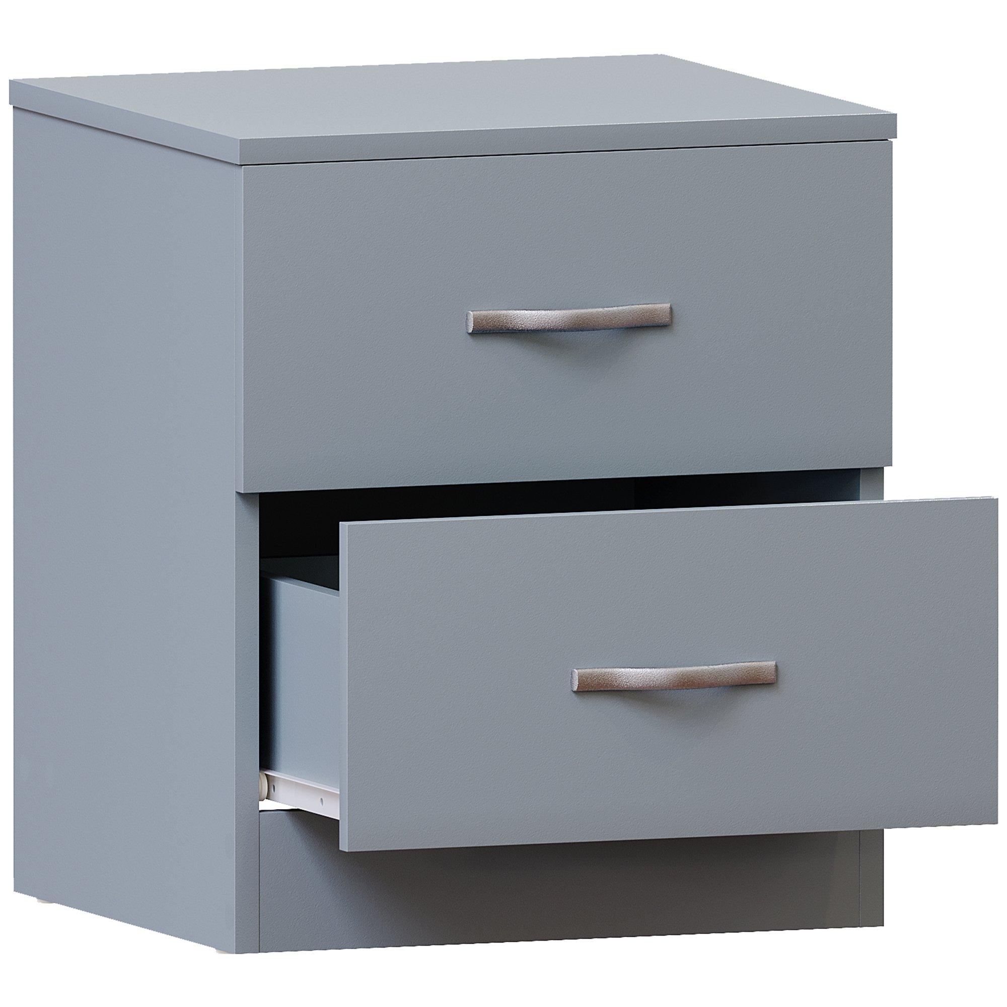 Grey - Lassic - Vida Designs Riano 2 Drawer Bedside Chest - 8