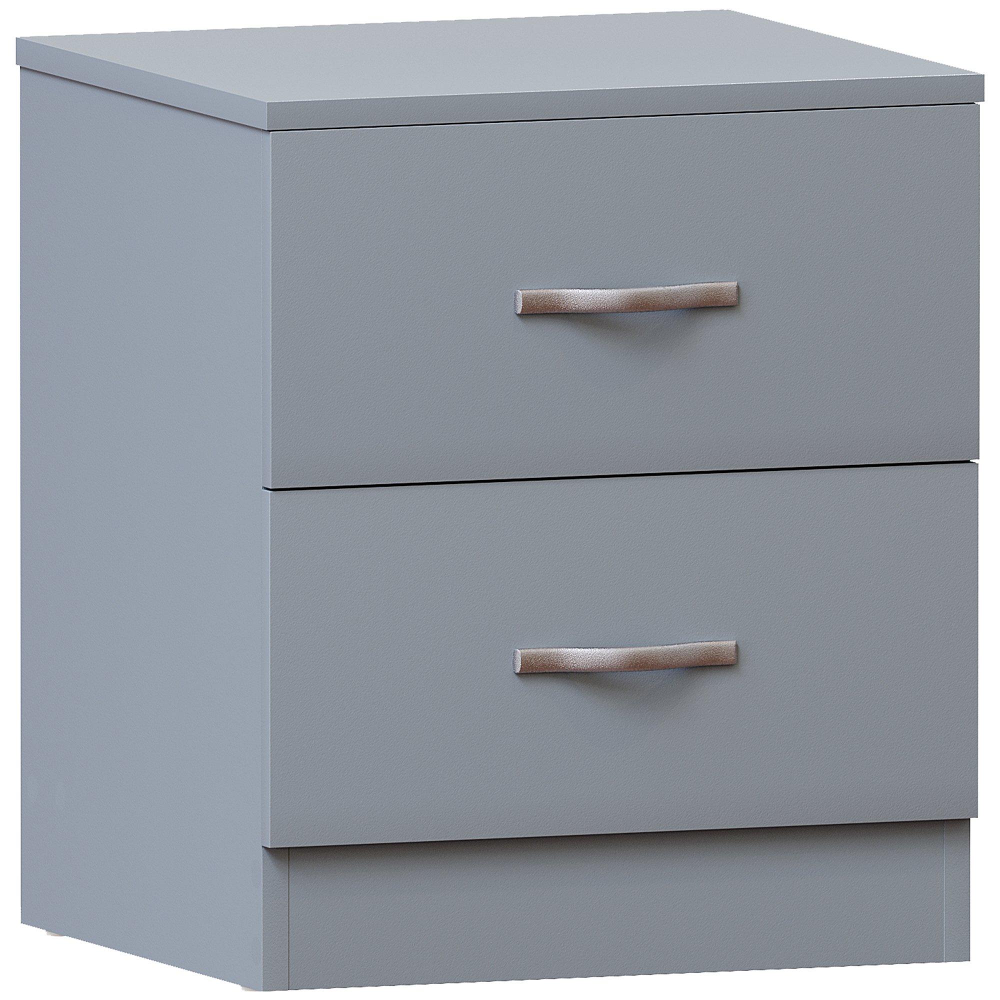 Grey - Lassic - Vida Designs Riano 2 Drawer Bedside Chest - 9