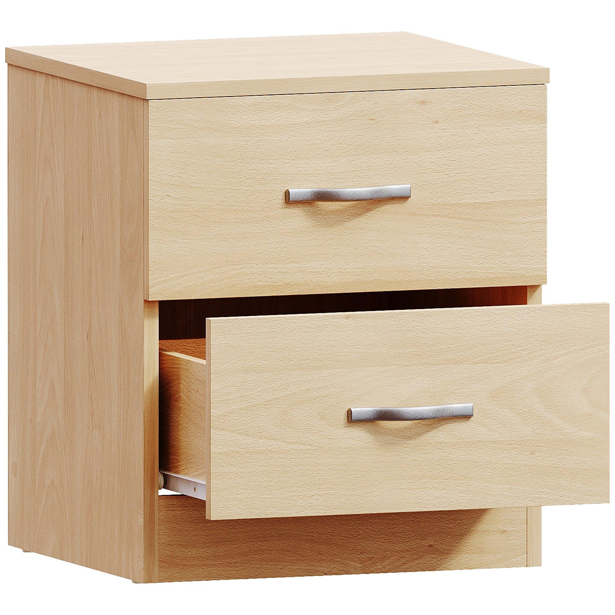 Pine - Lassic - Vida Designs Riano 2 Drawer Bedside Chest - 8