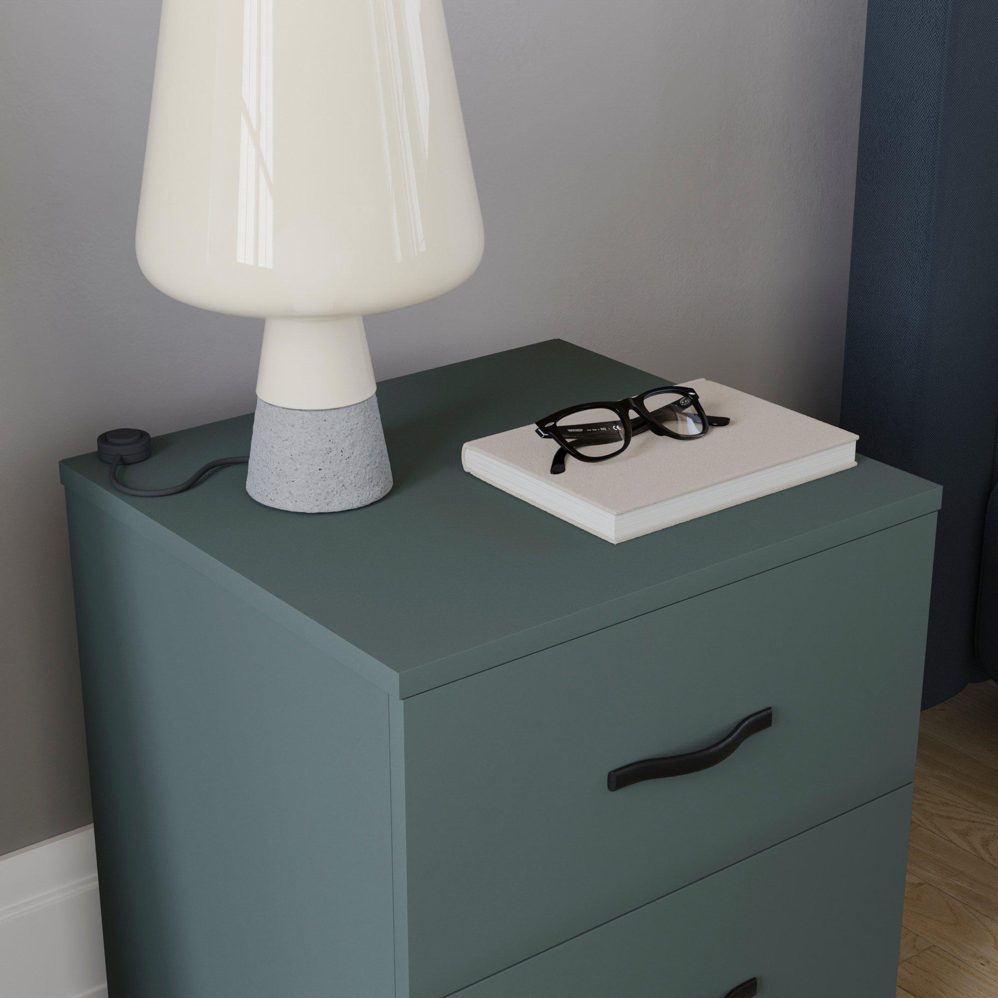 Jasper Green - Lassic - Vida Designs Riano 2 Drawer Bedside Chest - 4