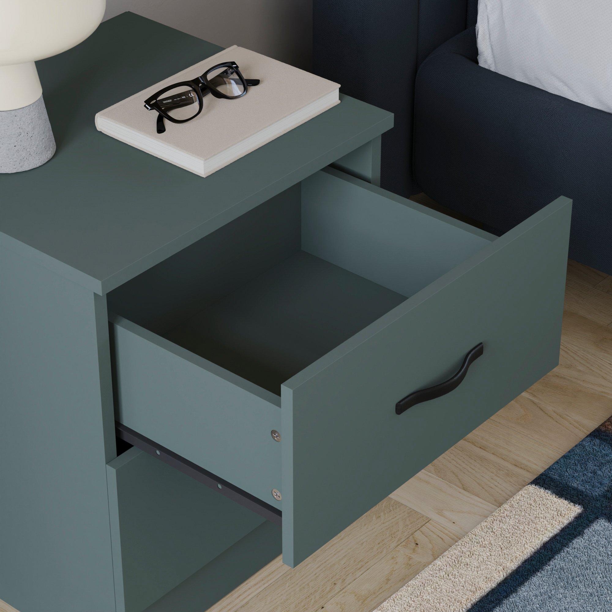 Jasper Green - Lassic - Vida Designs Riano 2 Drawer Bedside Chest - 5