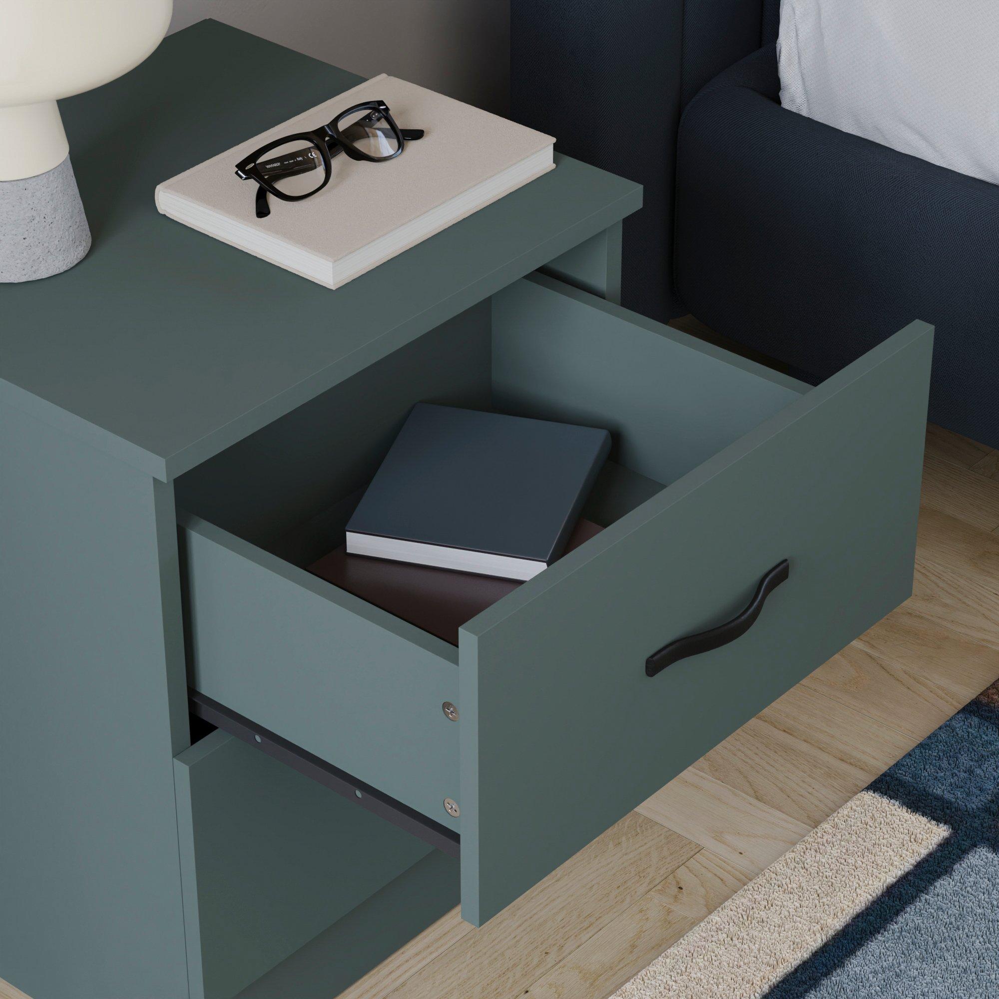 Jasper Green - Lassic - Vida Designs Riano 2 Drawer Bedside Chest - 6