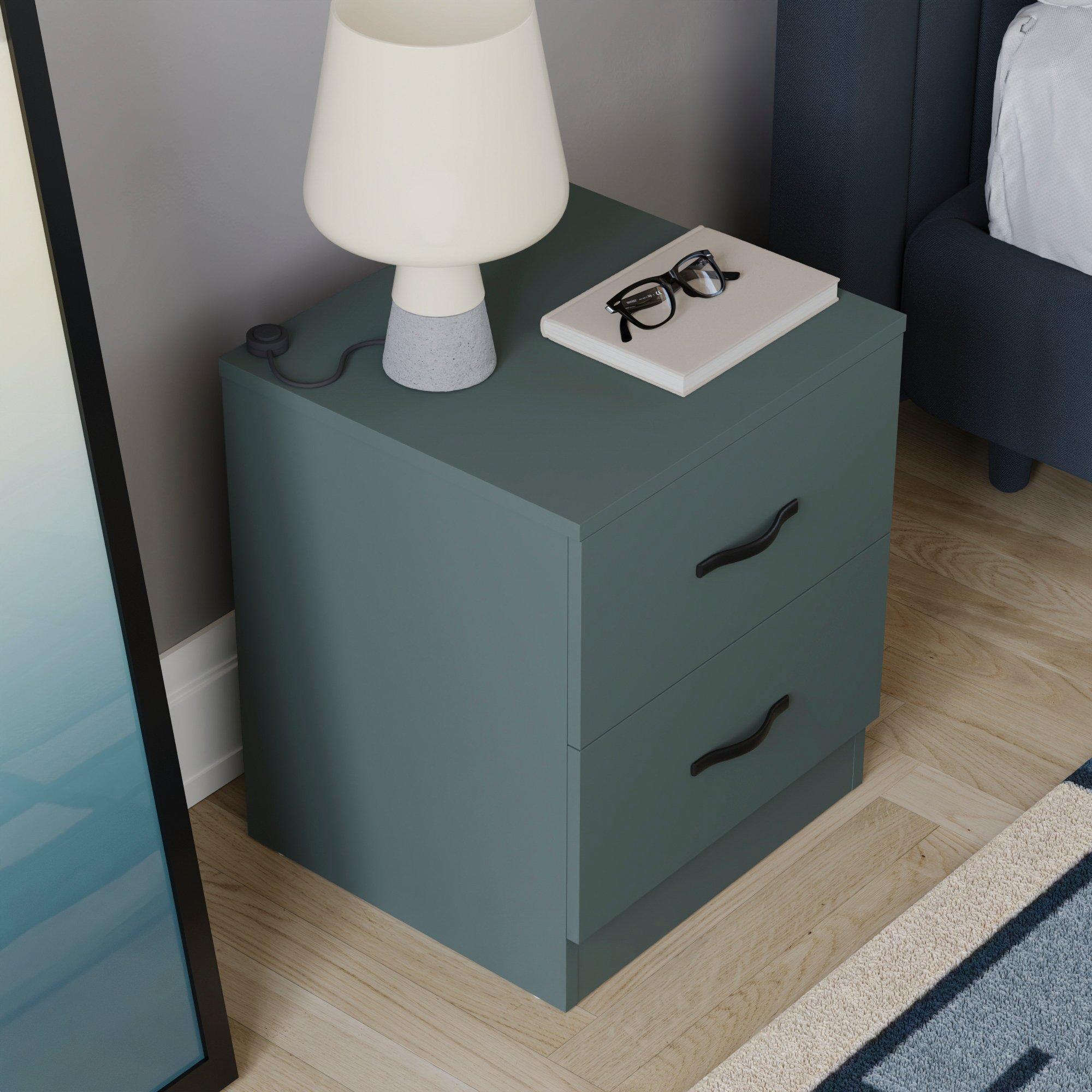 Jasper Green - Lassic - Vida Designs Riano 2 Drawer Bedside Chest - 7