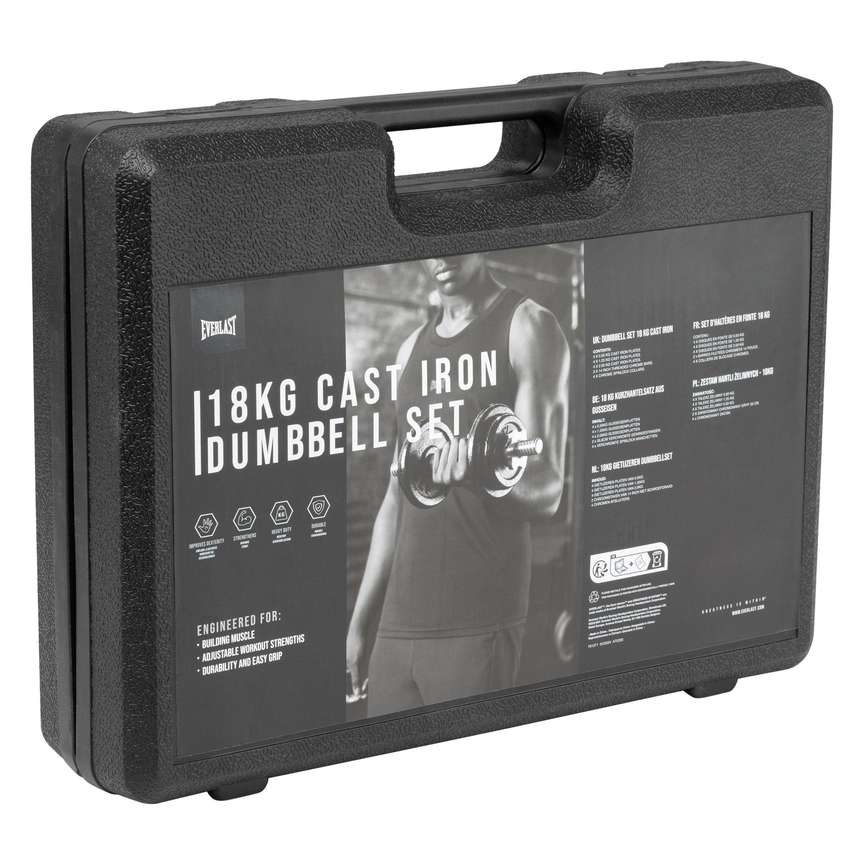 - - Everlast - 18KG Dumbbell Set - 3