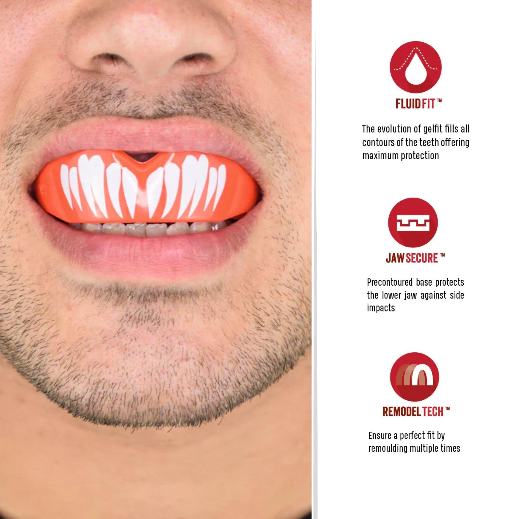 Rot/Weiß - Safejawz - Extro Series Viper Sports Mouthguard - 3