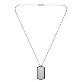 Boss Gents BOSS ID Brushed Stainless Steel Dog Tag Necklace